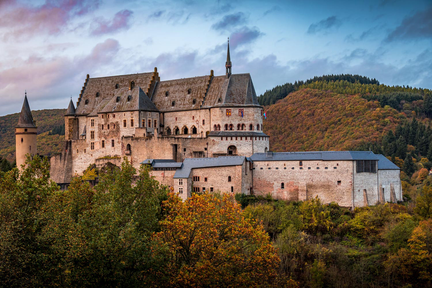 Vianden Castle, Luxembourg’s best preserved monument, one of the largest castles West of the Rhine Romanesque style