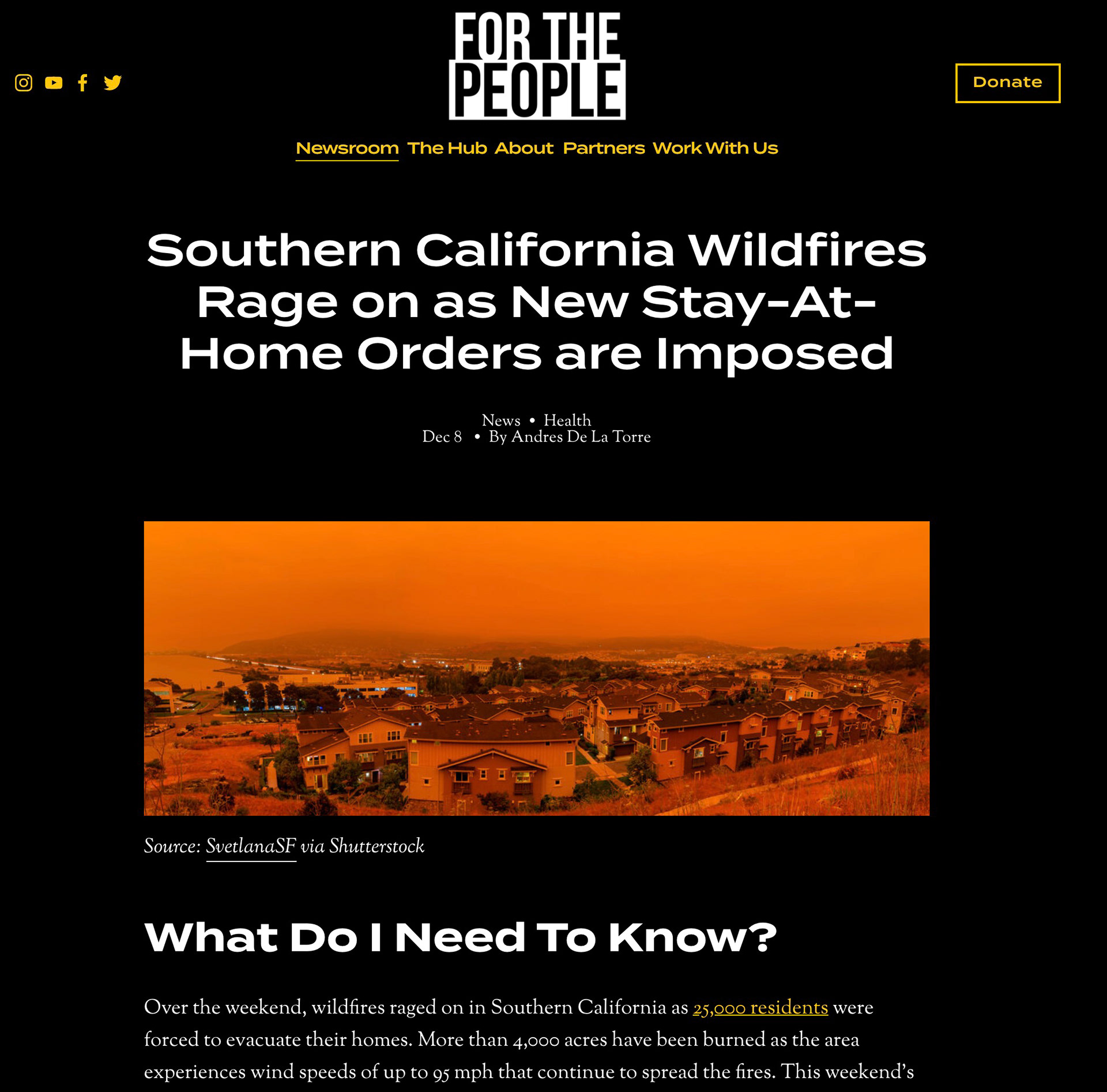 For The People:  Orange Skies in San Francisco