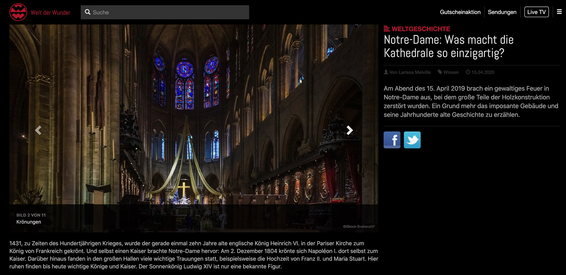 Welt der Wunder: Notre Dame de Paris