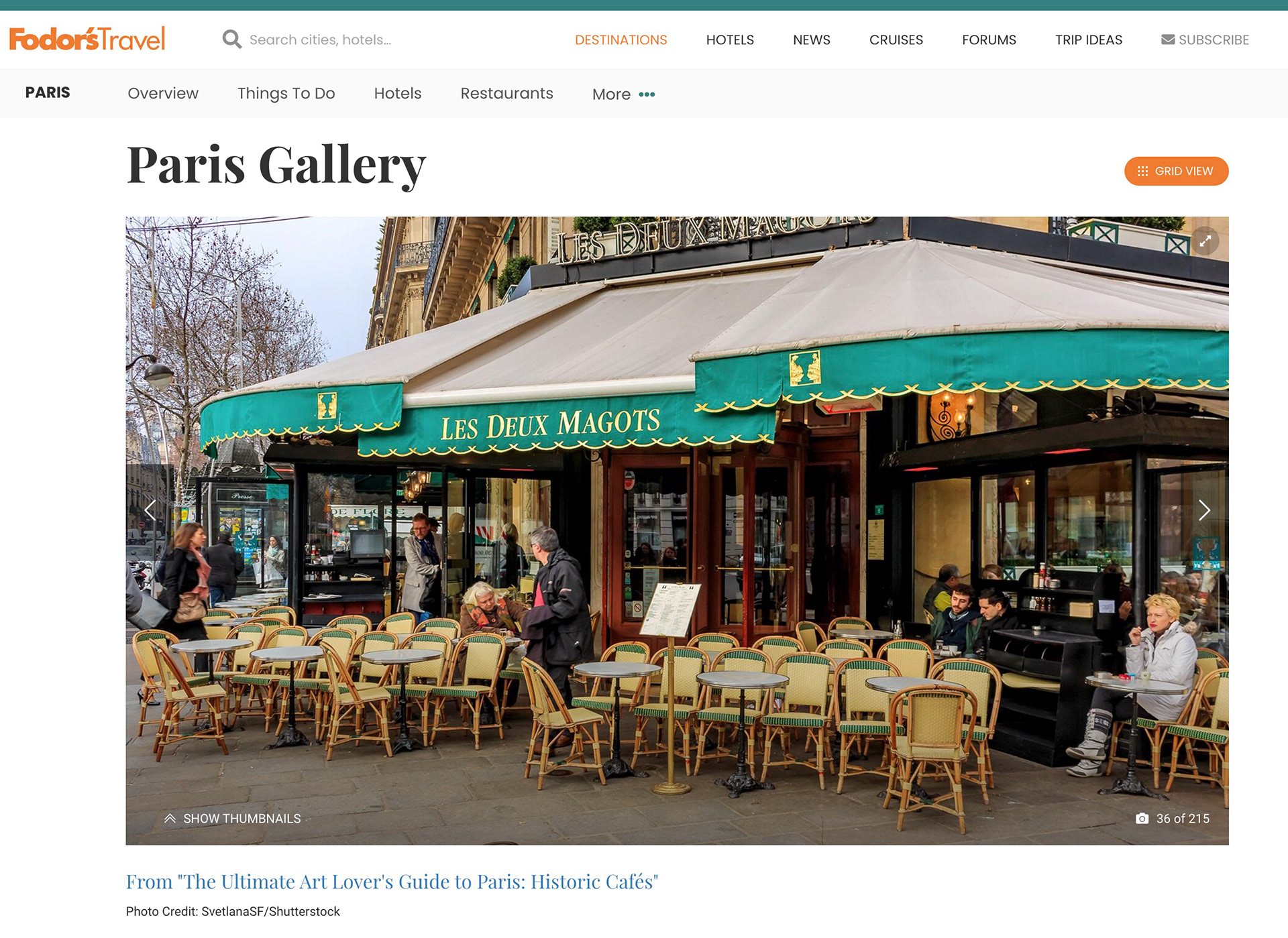 Fodor's Travel Les Deux Magots Cafe in Paris