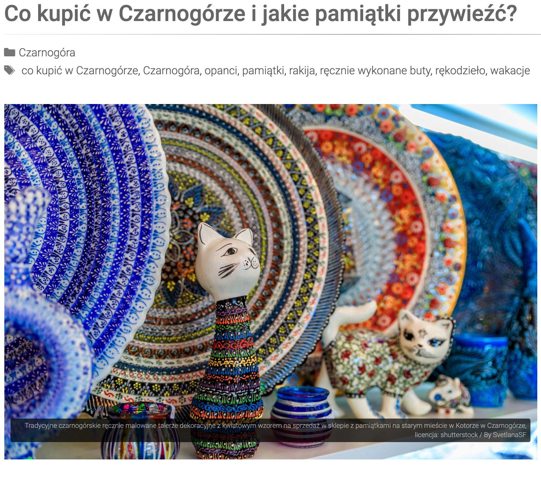 balkany.pl: Colorful souvenirs at a shop in Budva, Montenegro