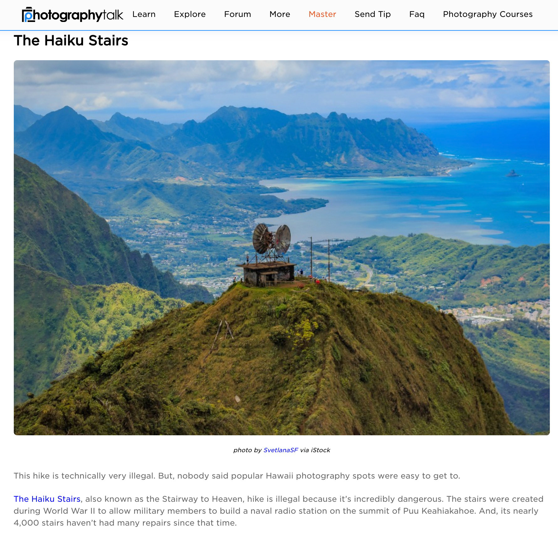 Photography Talk: The Haiku Stairs or Stairwell to Heaven