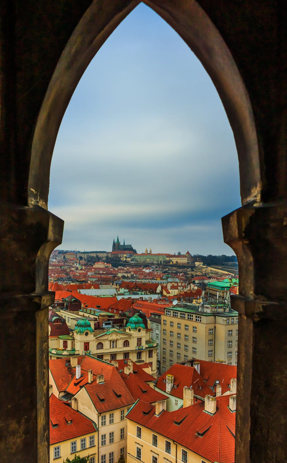 Traditional red roofs of Prague