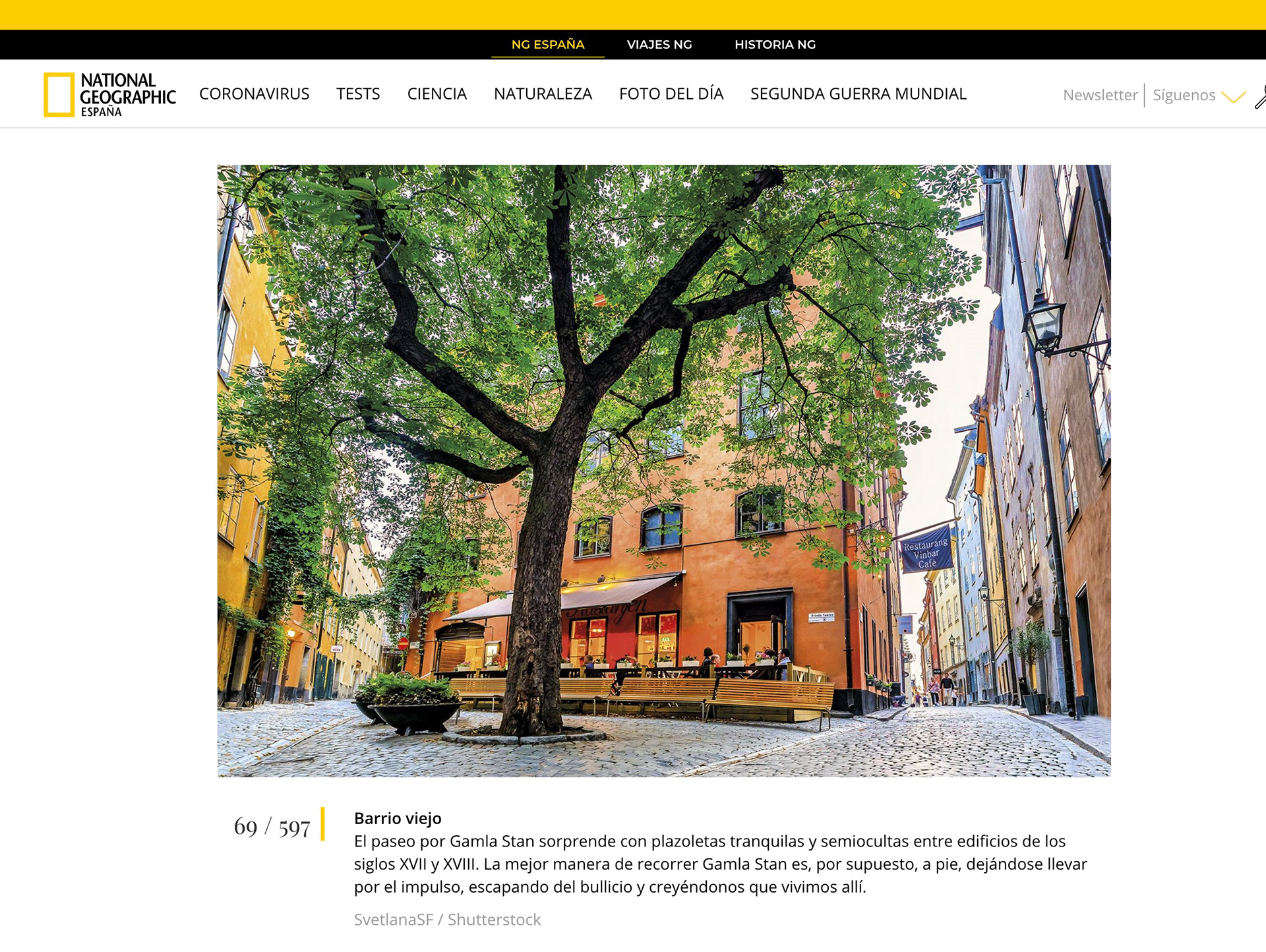 National Geographic Spain: Gamla Stan Old Town cafe