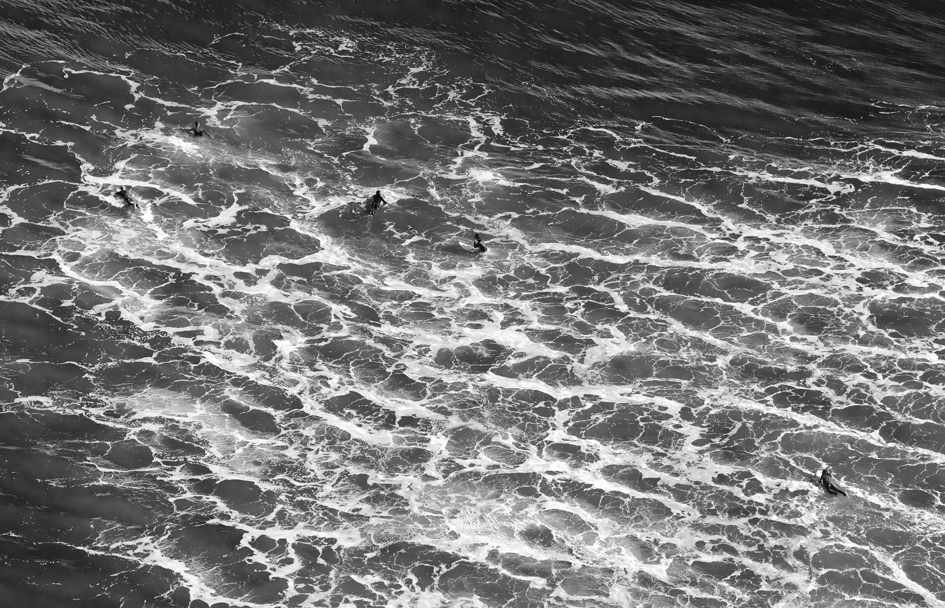 Waiting surfers