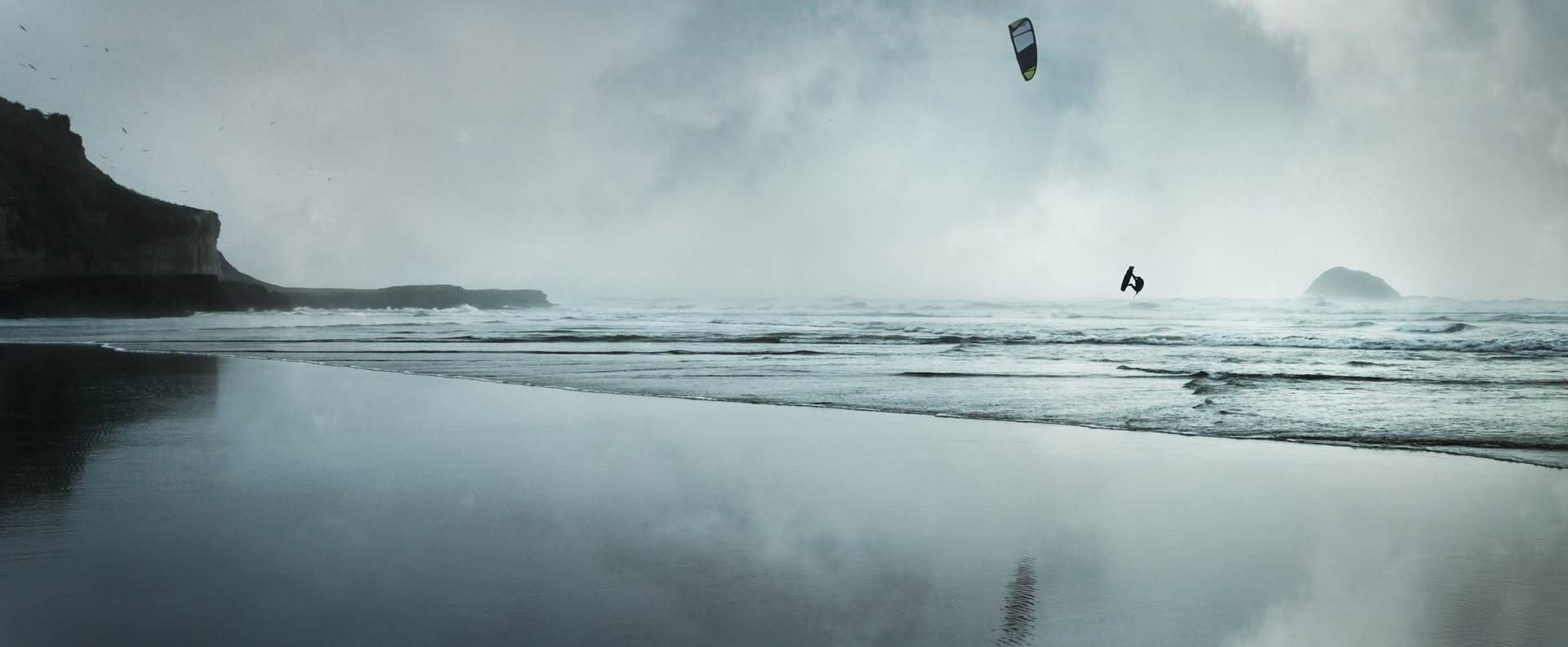 Kitesurfer at Muriwai