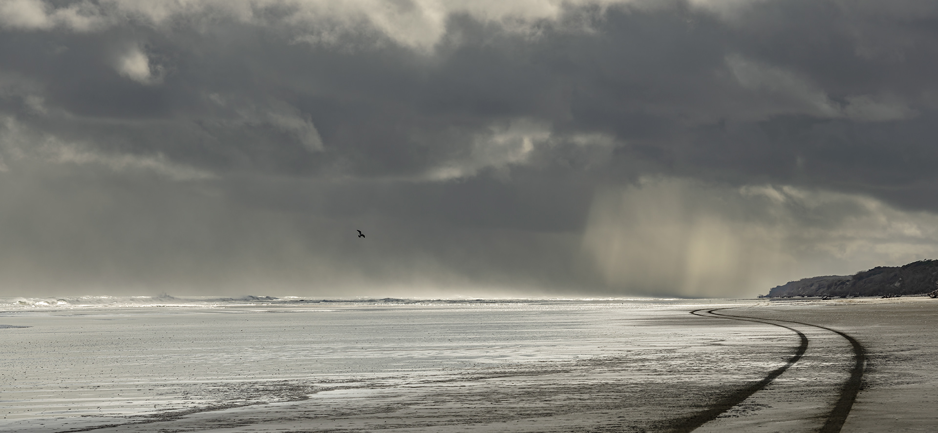 Up the beach