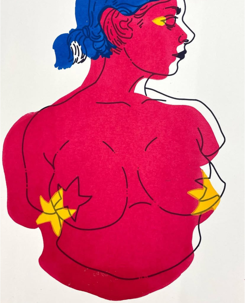 Parker Prue. "Transphilia" Detail (2021) Limited Edition Screenprint. Overall: 10 x 10.5 in.