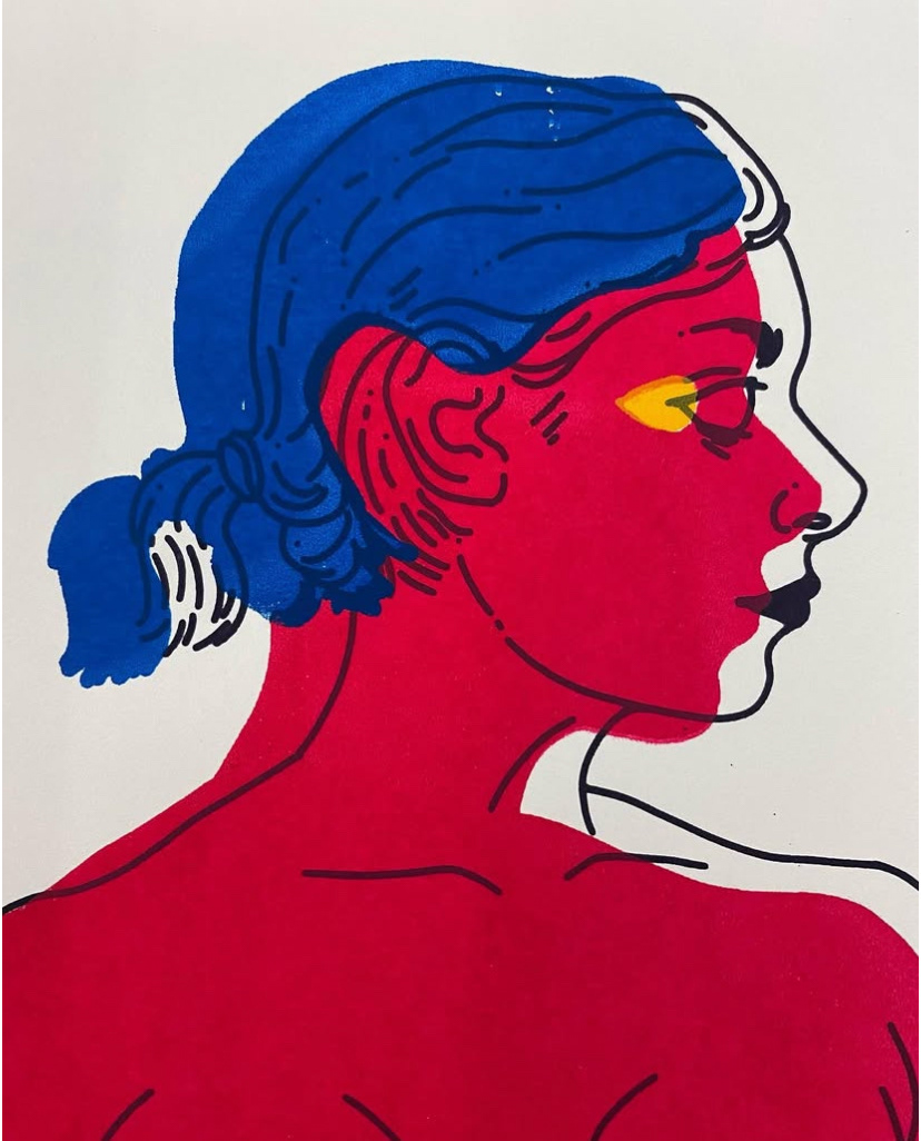 Parker Prue. "Transphilia" Detail (2021) Limited Edition Screenprint. Overall: 10 x 10.5 in.