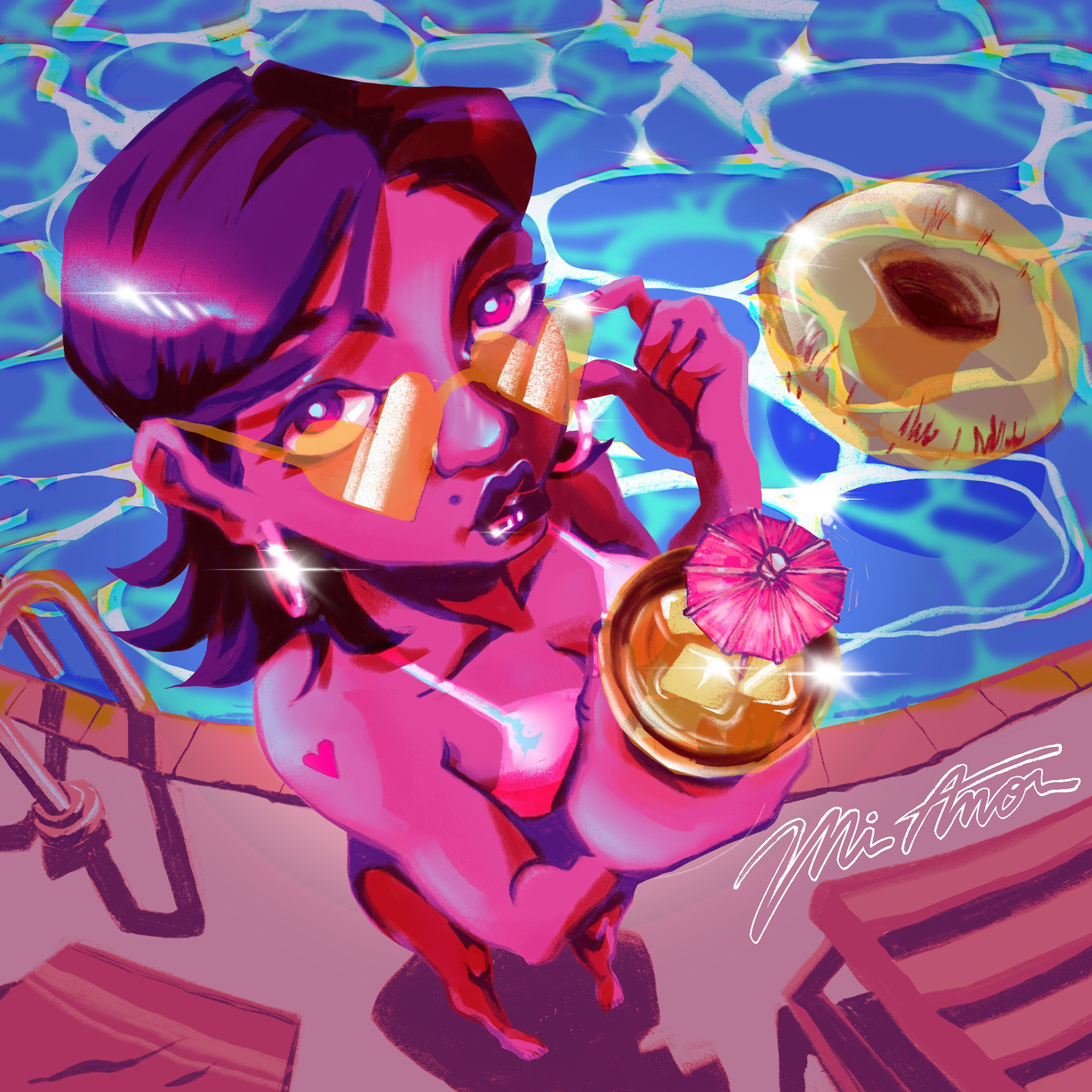 album cover for "Mi Amor" | commissioned by Tasuuna