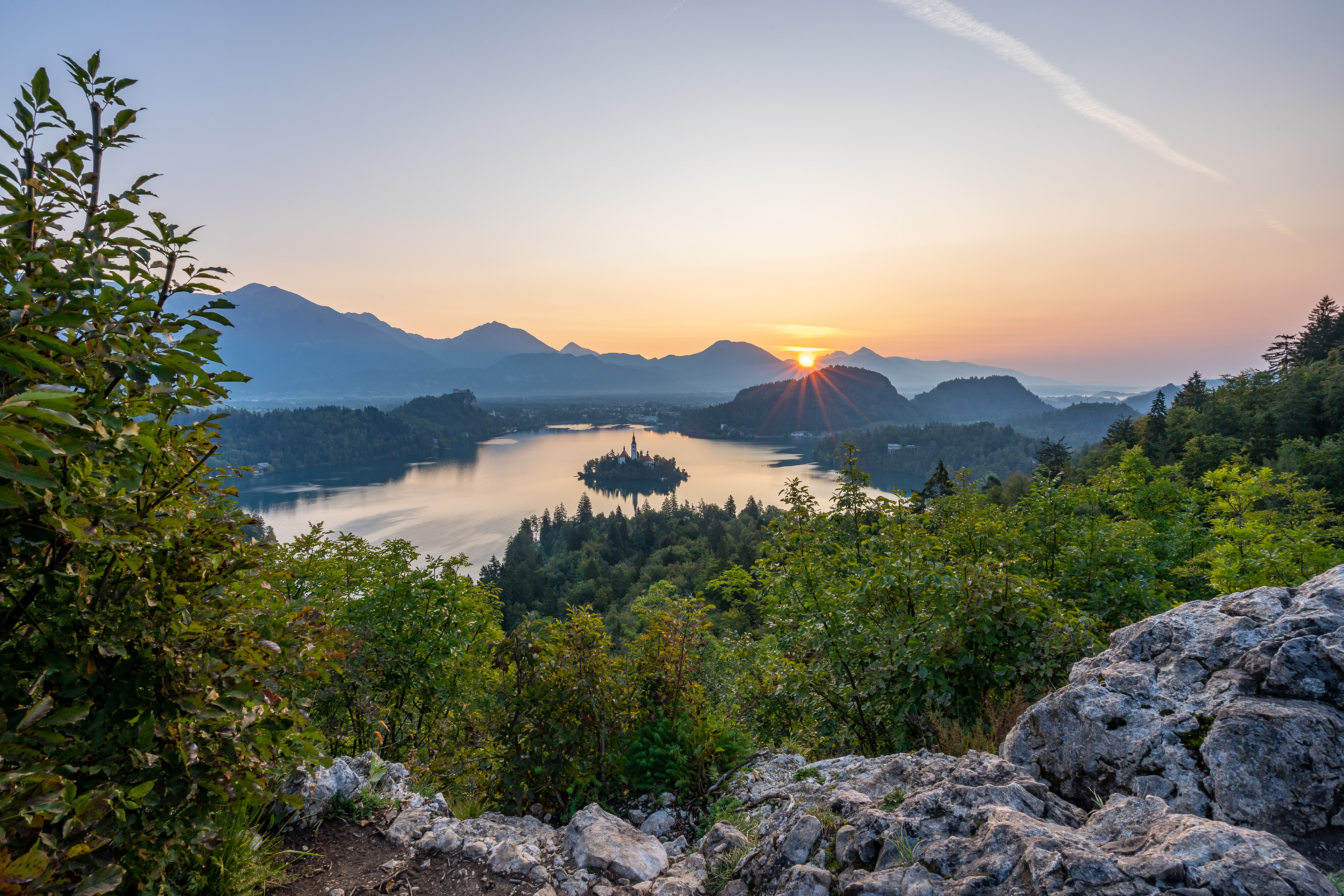 Lake Bled Sunrise Slowenien