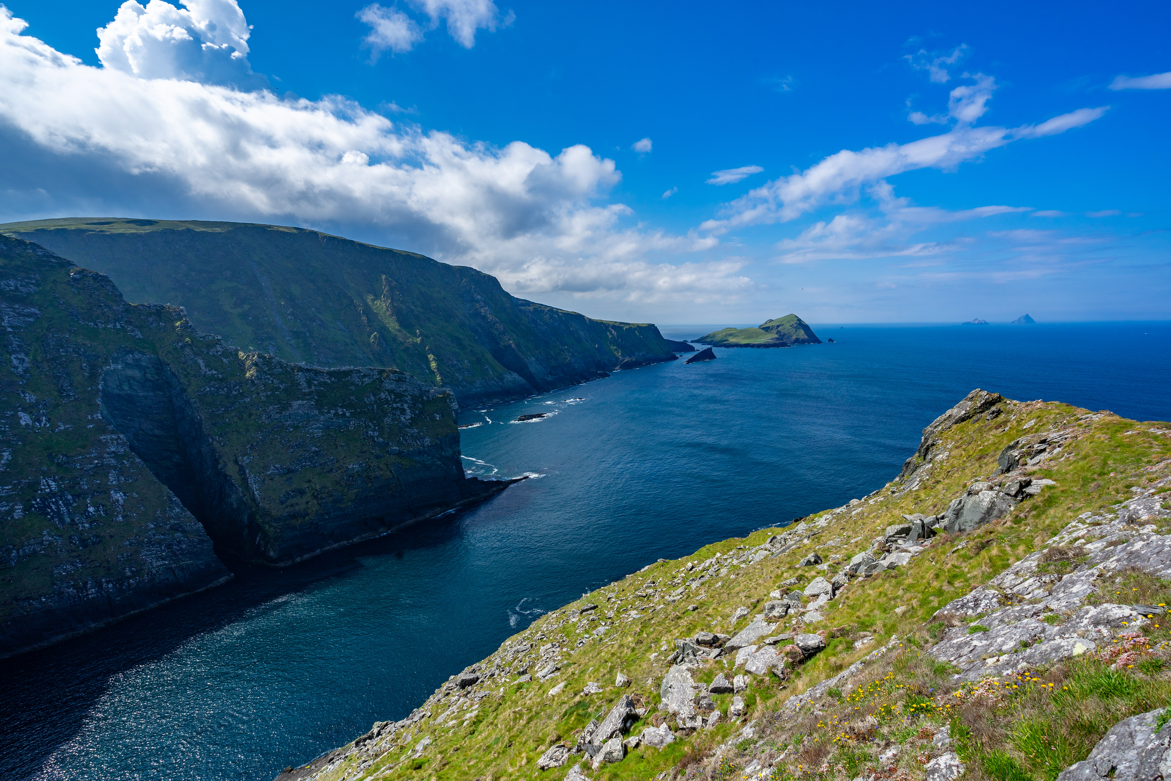 Blick auf Skellig Michael Irland