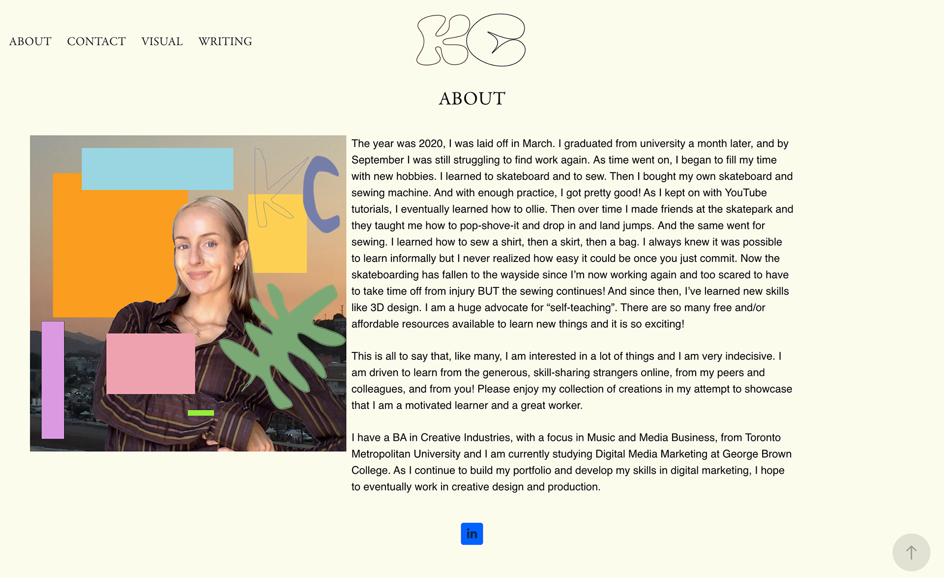 Updated About Me Page