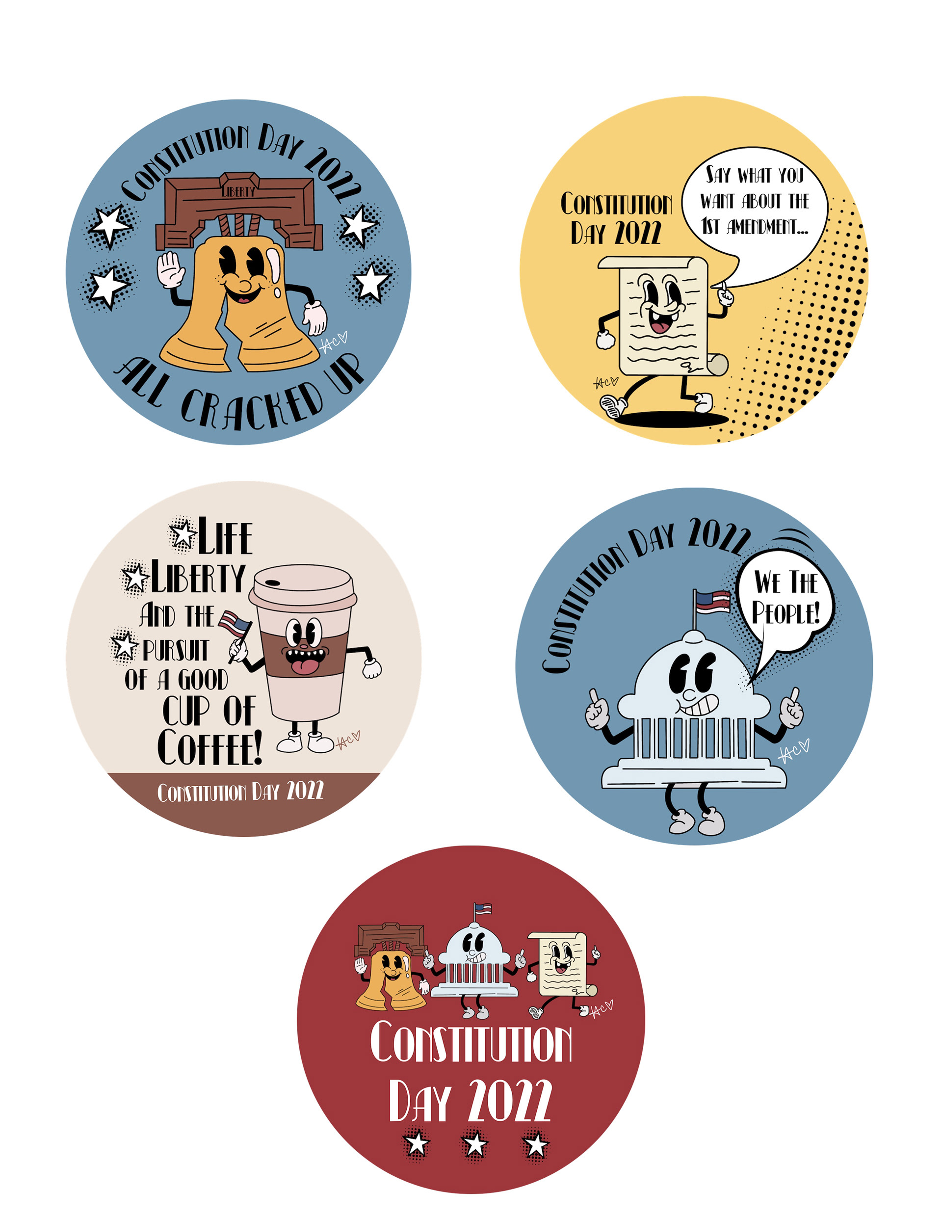 Constitution Day Button Designs