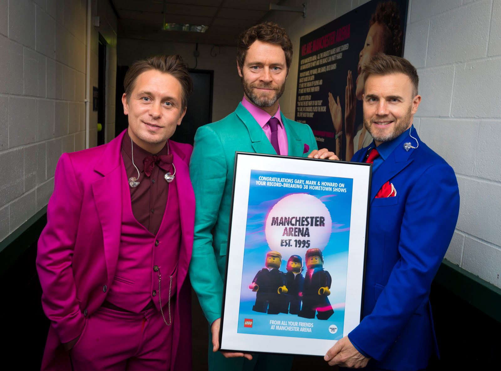 Take that receive a memento at the Manchester Arena