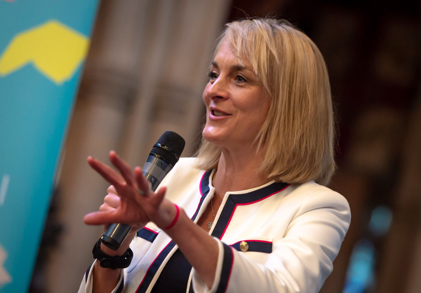 TV presenter, Louise Minchin, in Rochdale for the Literature Festival