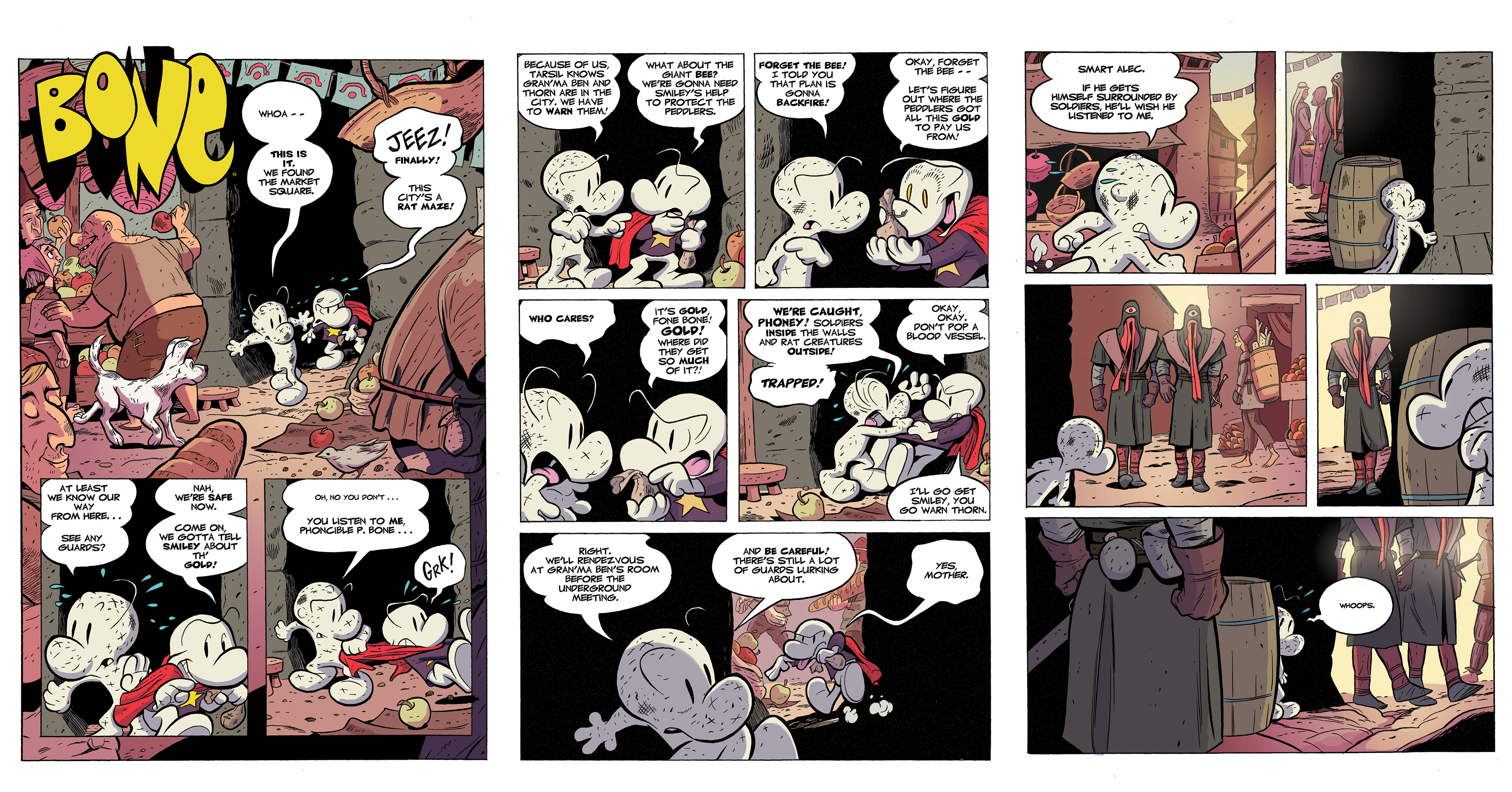 Bone Line Art - Jeff Smith (Coloured For My Portfolio Only)