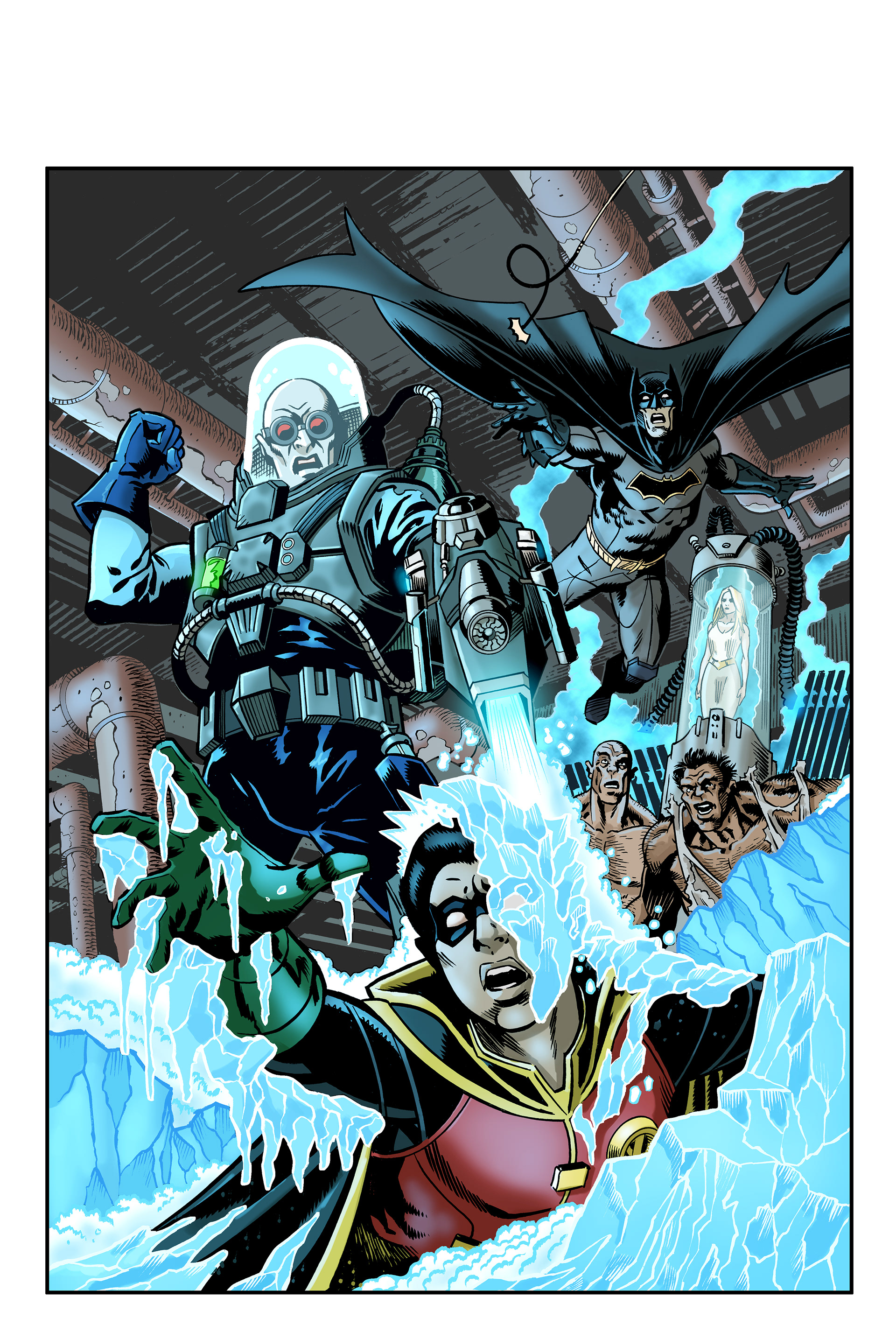 Art by Russ Leach. Cover for Batman Hero Time (Panini/D.C.)