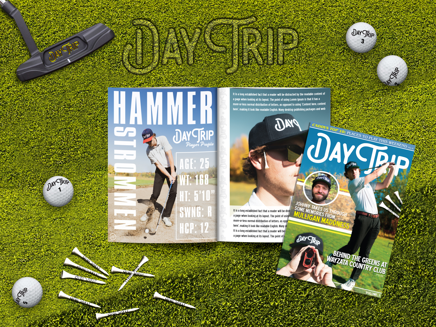 Magazine Promo Mock Design for Day Trip Golf