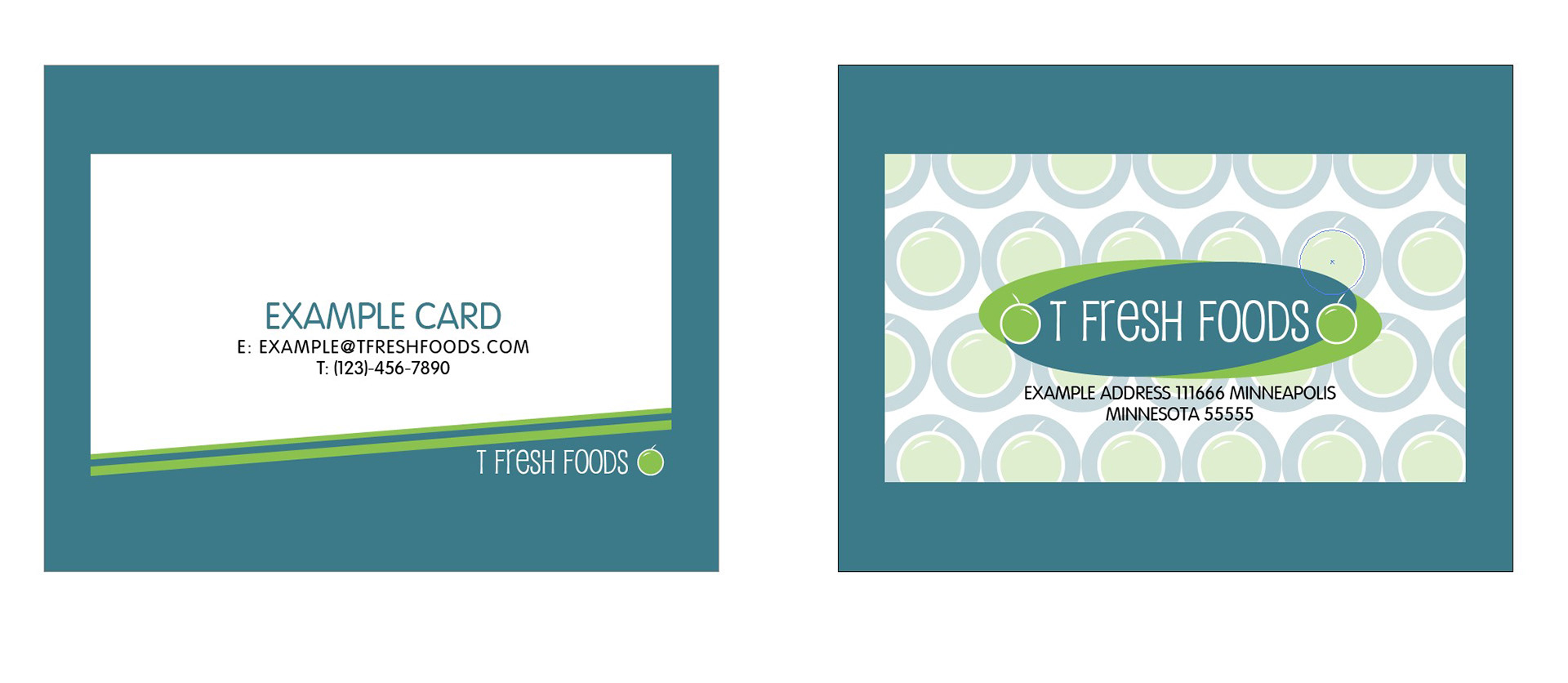 T Fresh Foods Business Card Design