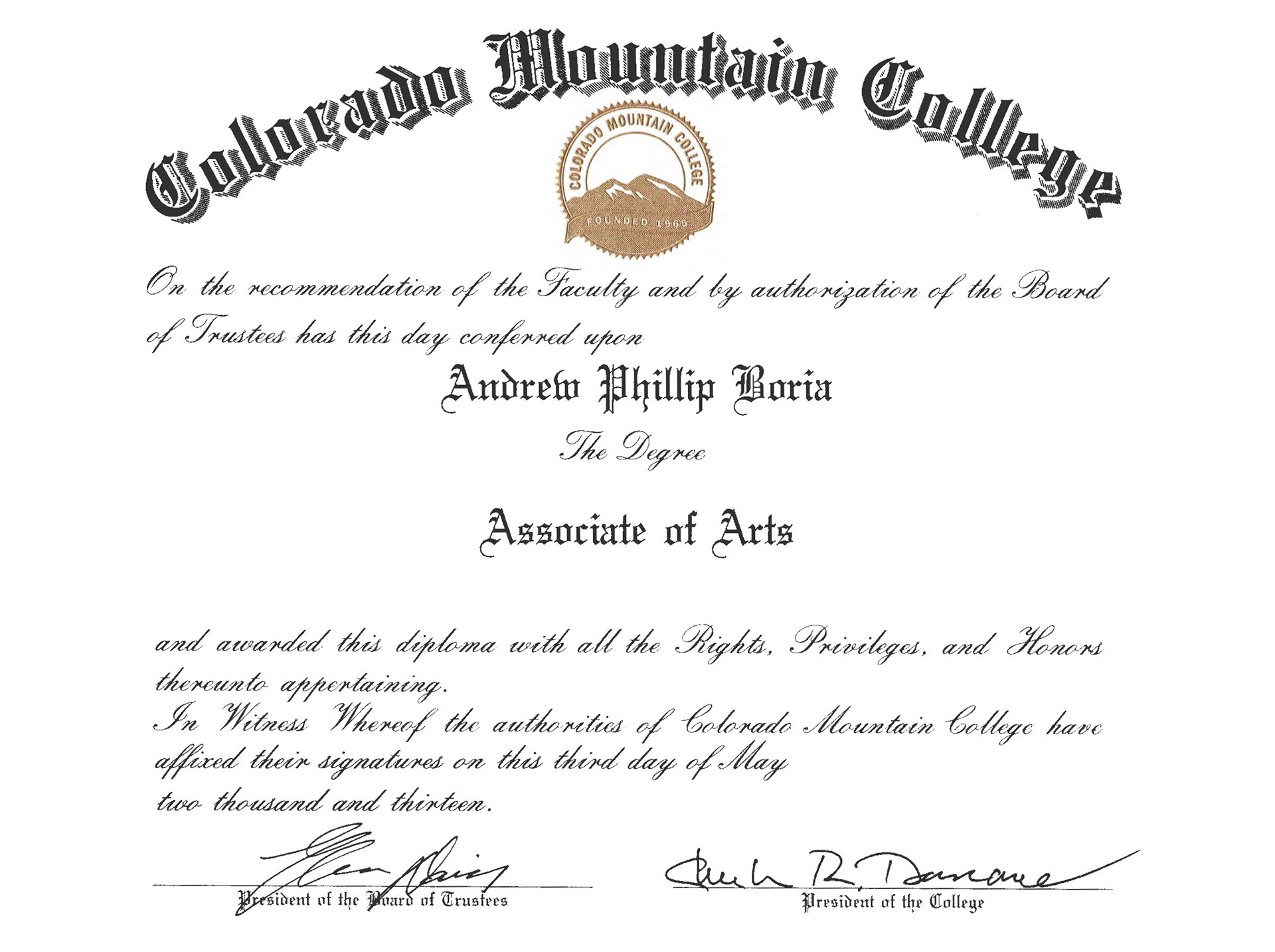 Associate of Arts