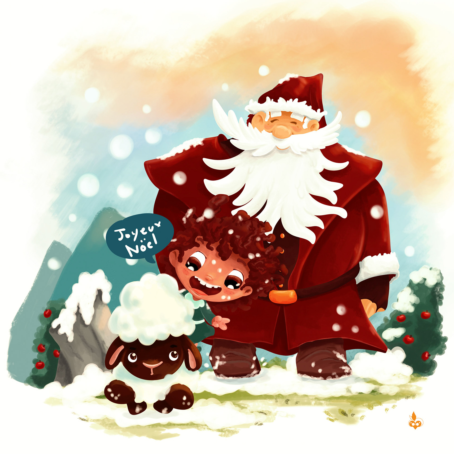 Themis et Moutmouten compagnie du Père Noel