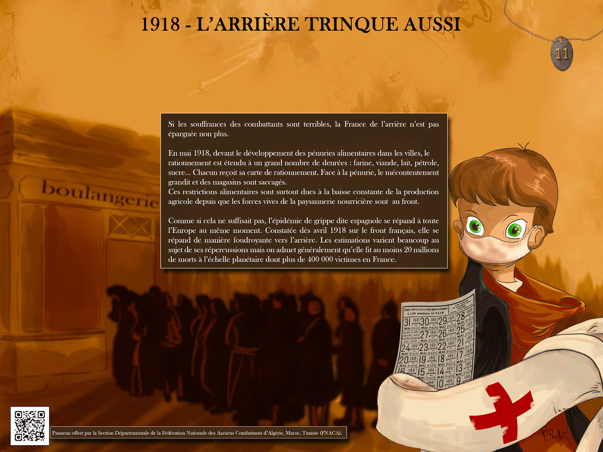 Tableau de commémoration de la 1er guerre mondiale