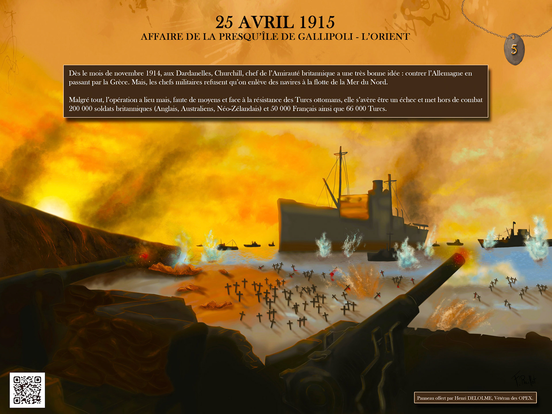 Tableau de commémoration de la 1er guerre mondiale