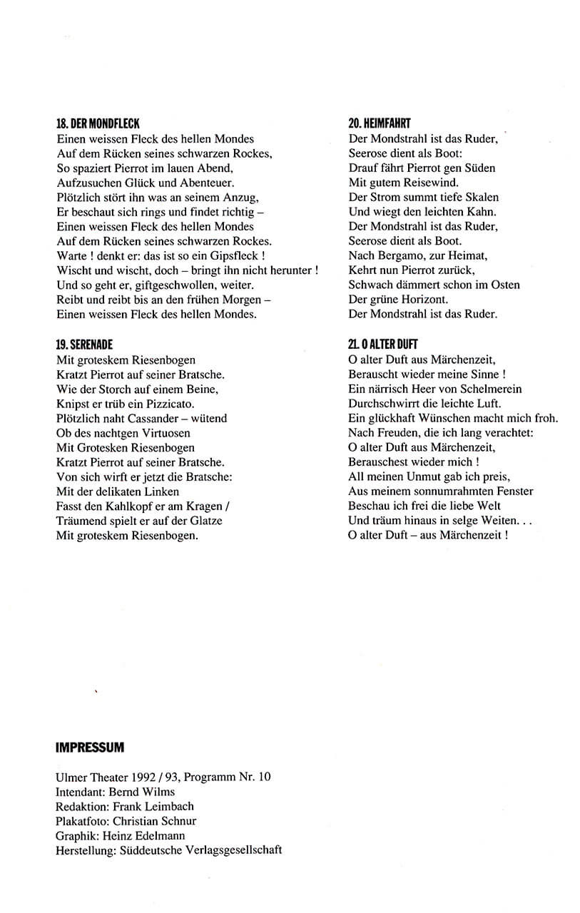 Program - Imprint and Melodrams 18-21