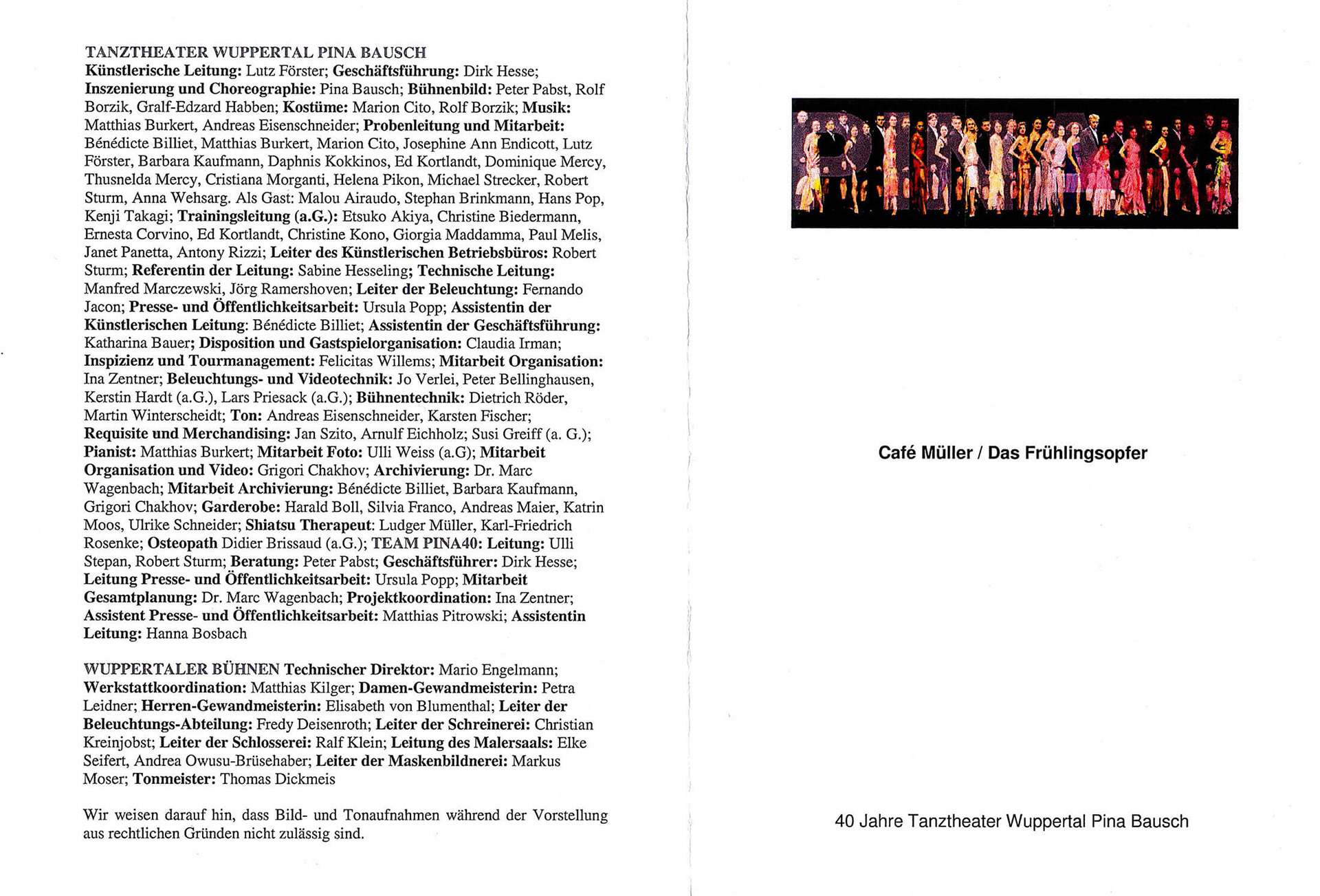 Cast information