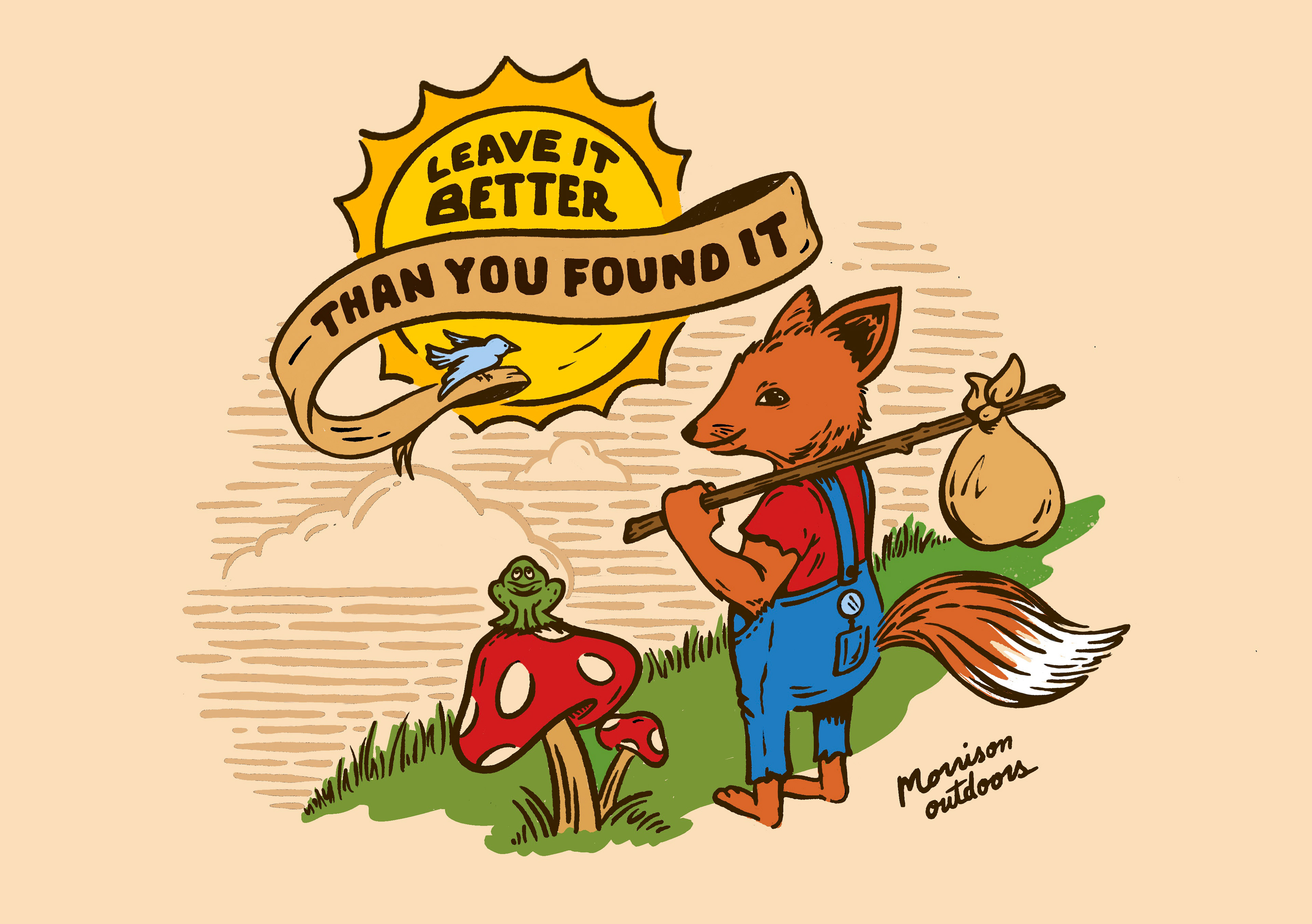 I had free reign to create original scenes that promoted the outdoors for kids