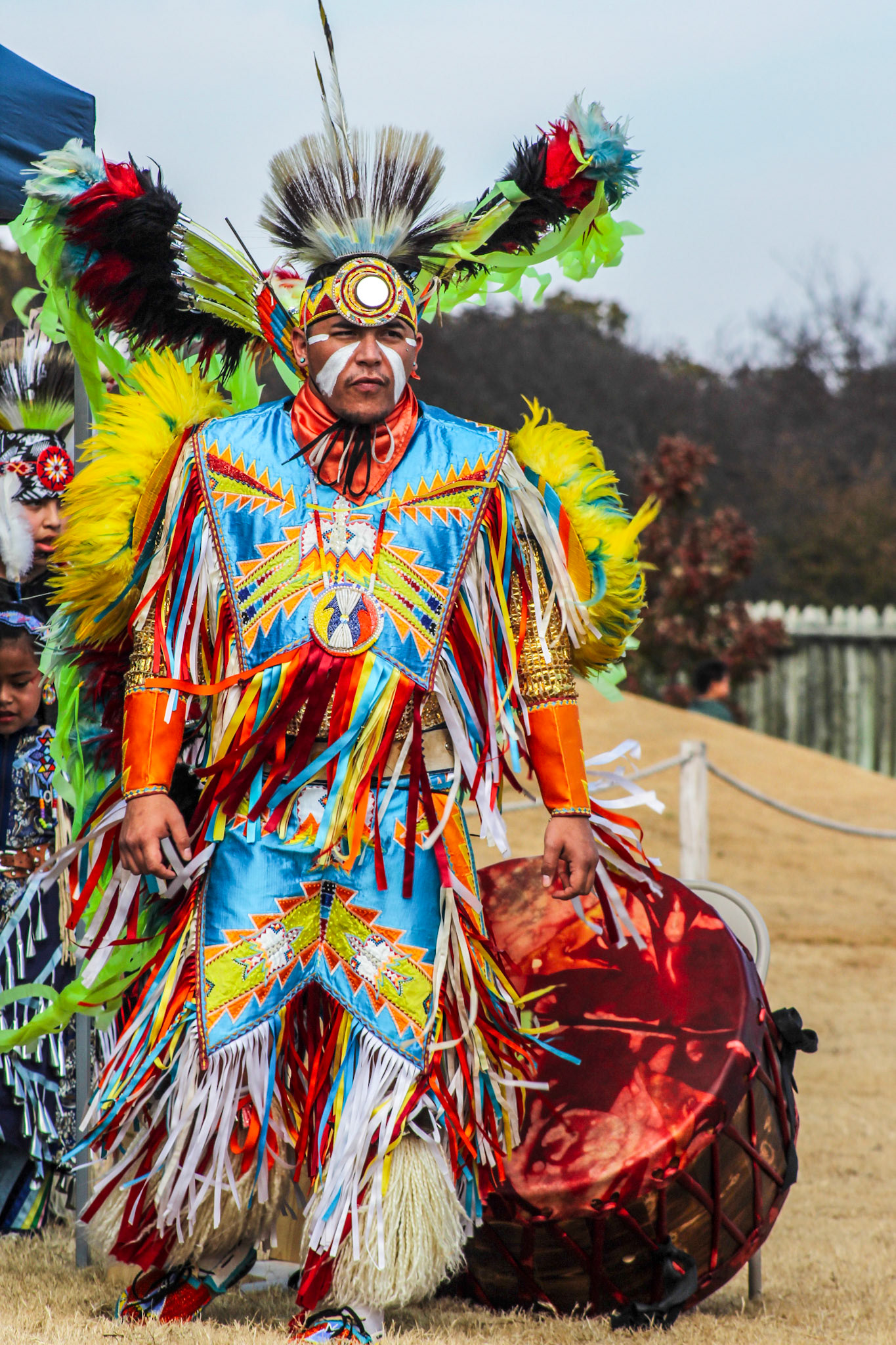 A Traditional Indian "fancy dancer" at the Chickasaw Cultural Center's 2017 Multi-Cultural Day. (The Bison)