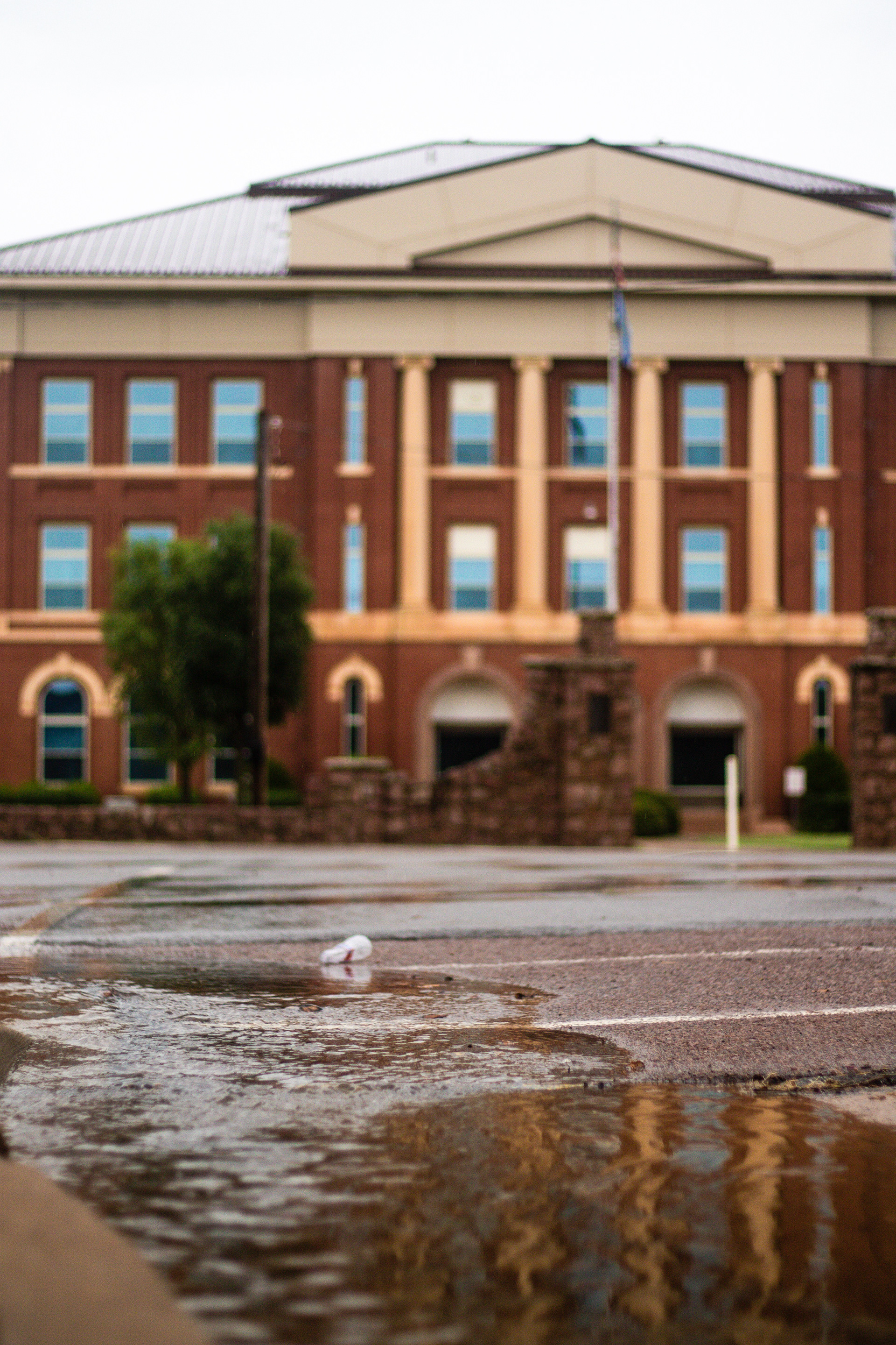 Much of Southwest Oklahoma, including Mangum, Altus and Lawton, were treated to a heavy rain storm Monday evening after months of near burn ban conditions. (Mangum Star)