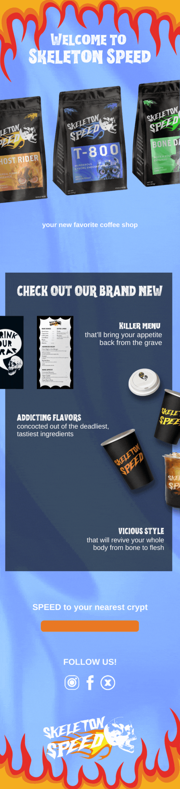 skeleton speed email ad
