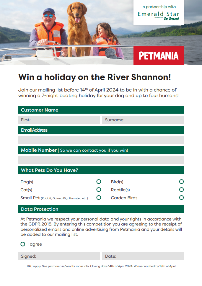 Entry Form for Competition - A5