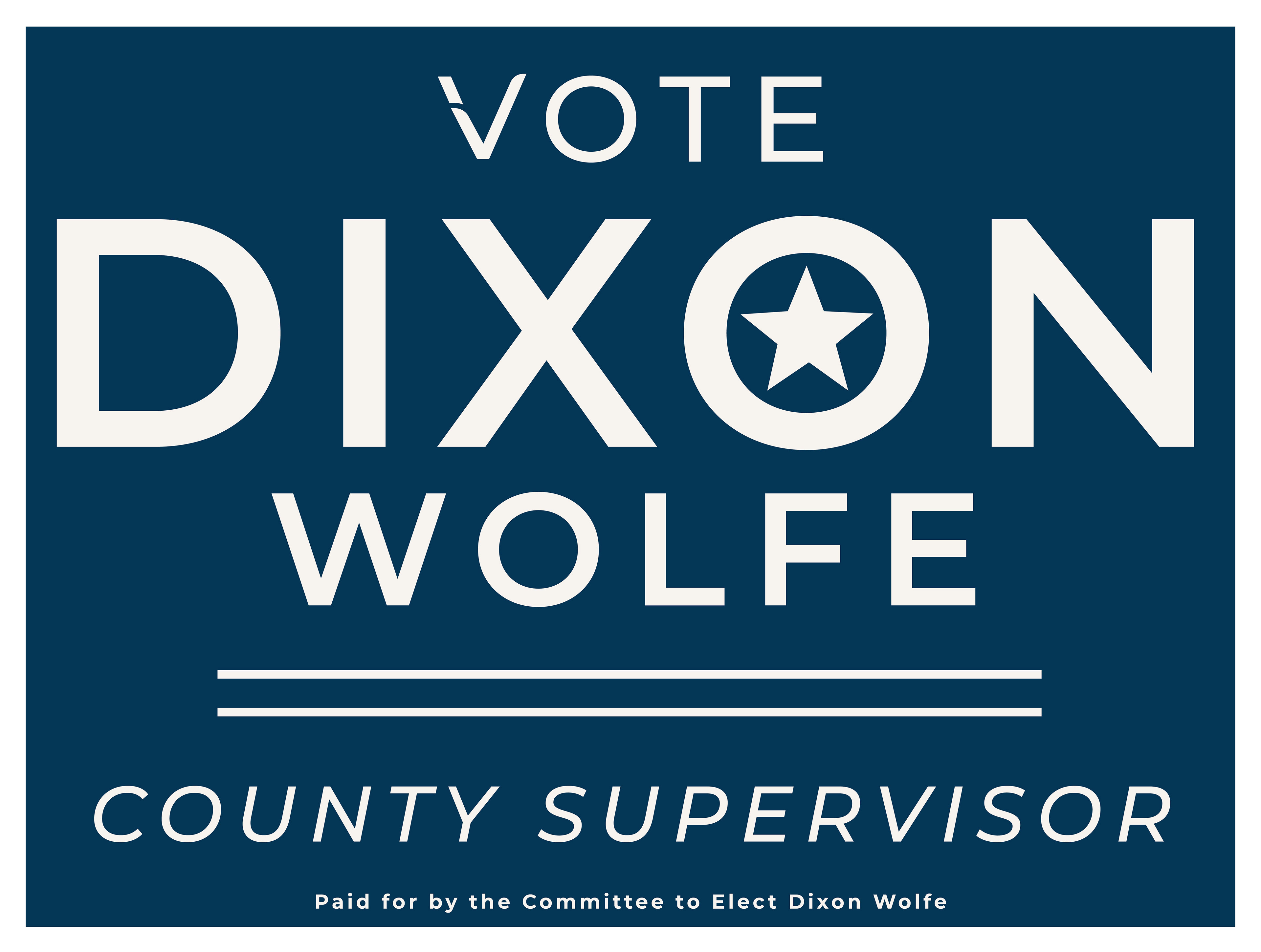 County Supervisor - Campaign Signage
