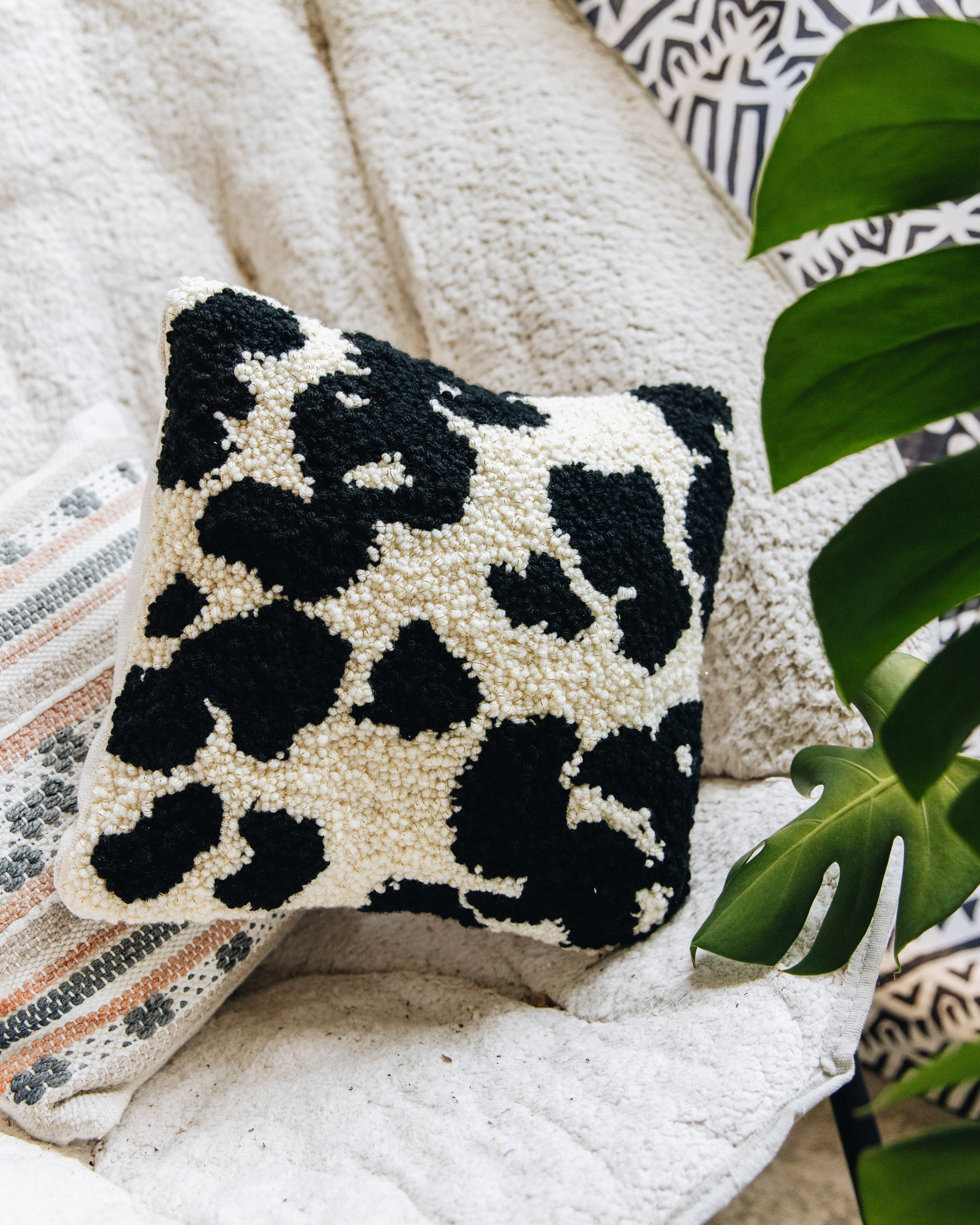 Handmade Punch Needle Pillow