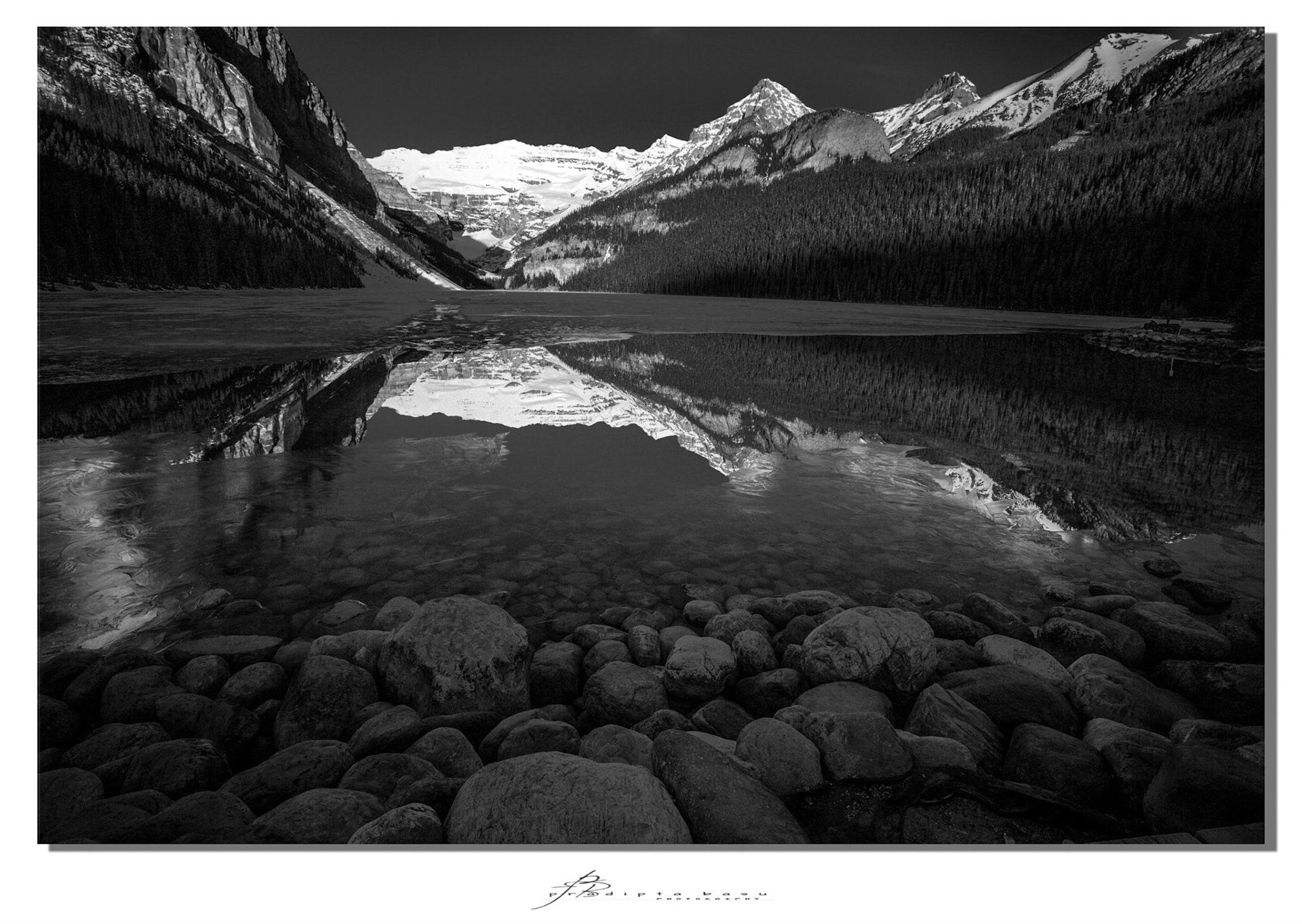 Lake Louise after sunrise