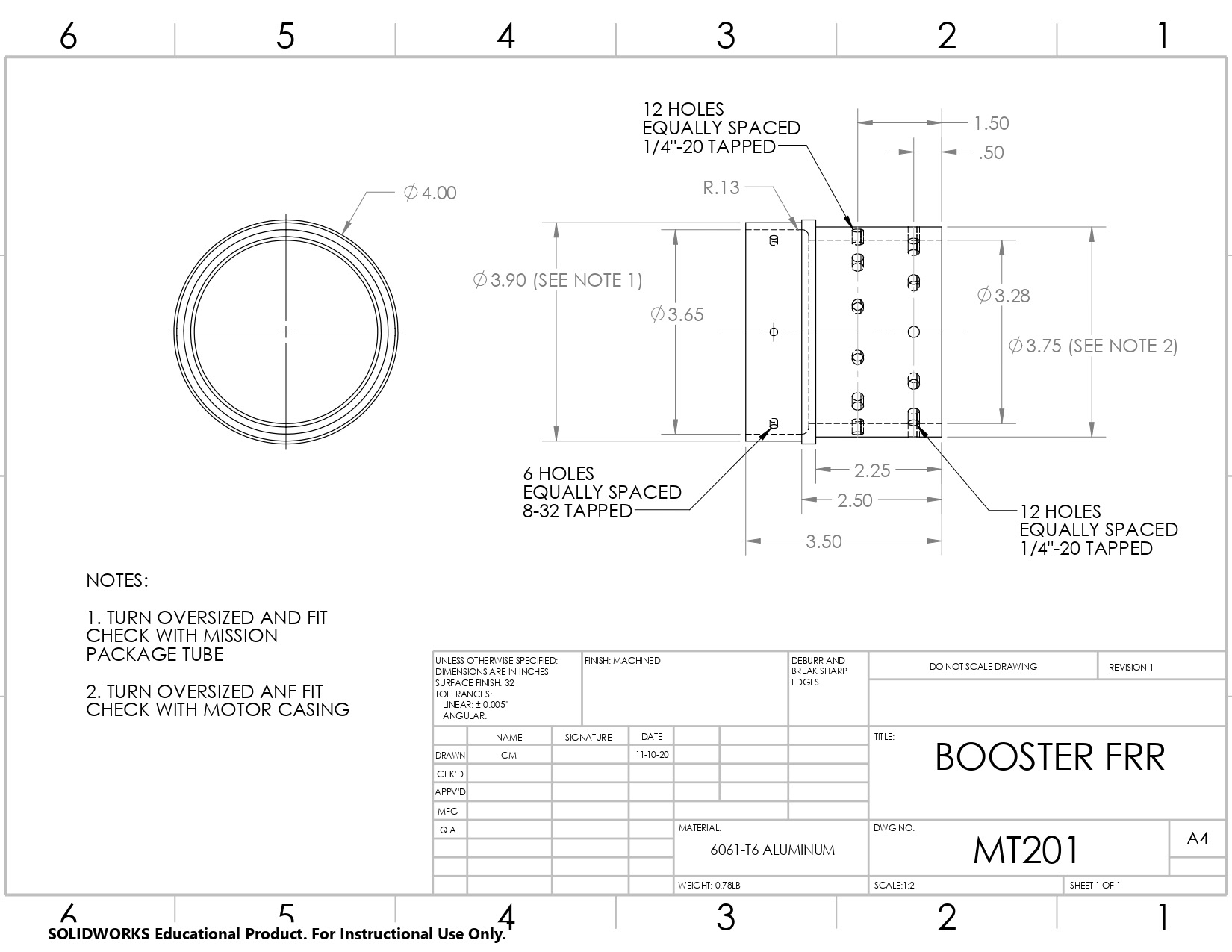 The booster forward retention ring