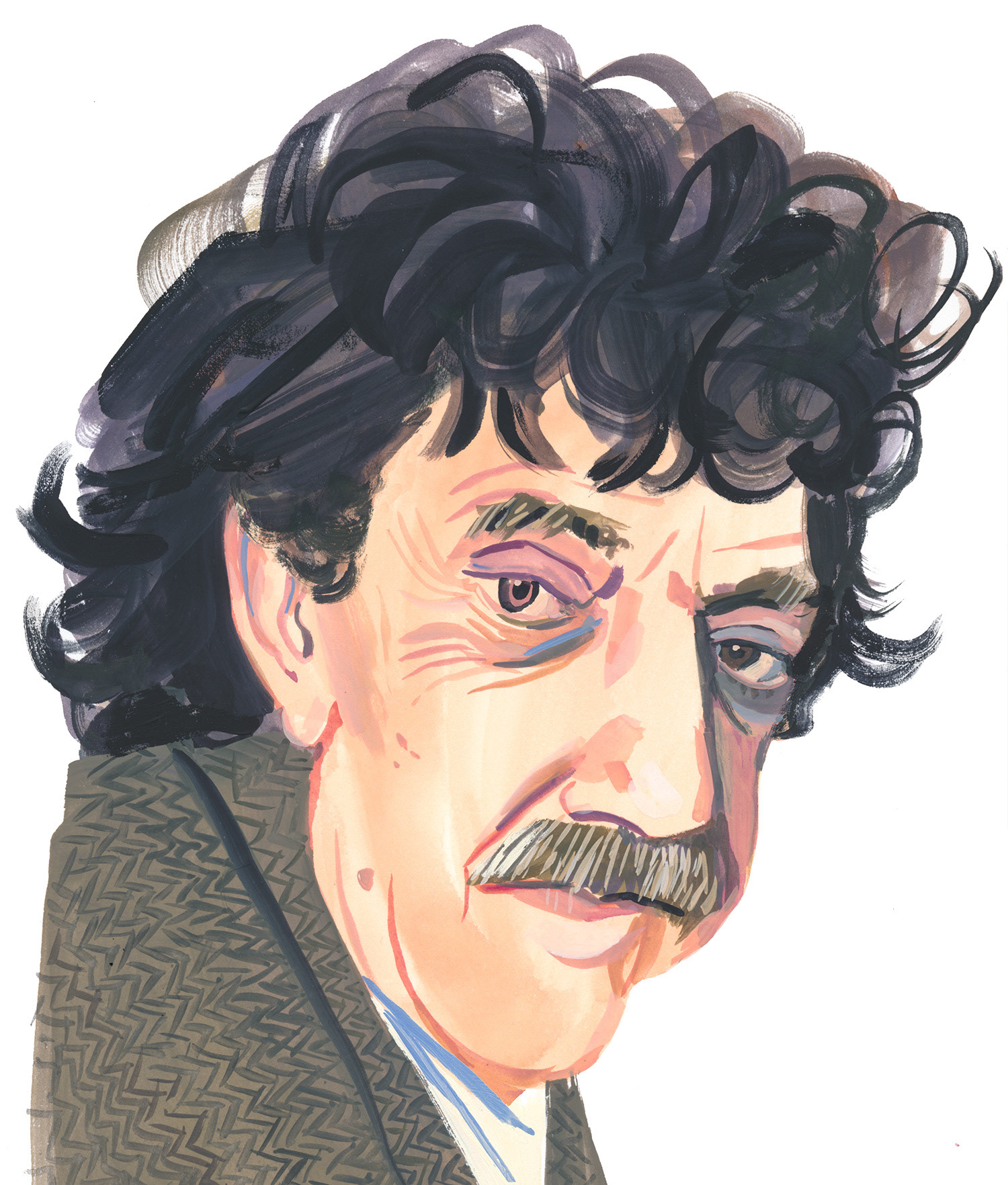 Kurt Vonnegut, one of the first portraits I made 10 years ago