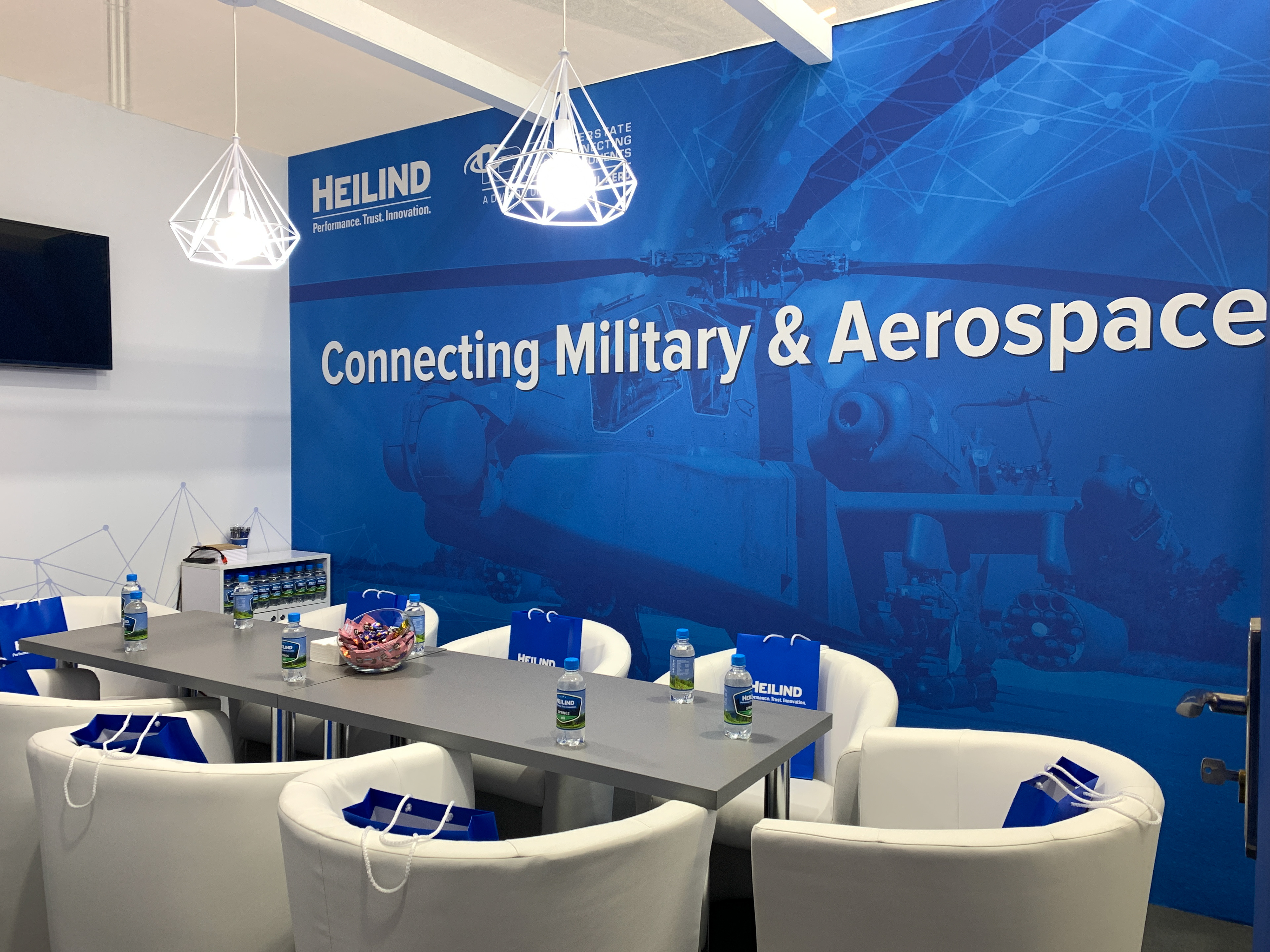 2022 Electronica Trade Show Booth 20'x30' - Germany - one of the inside meeting rooms