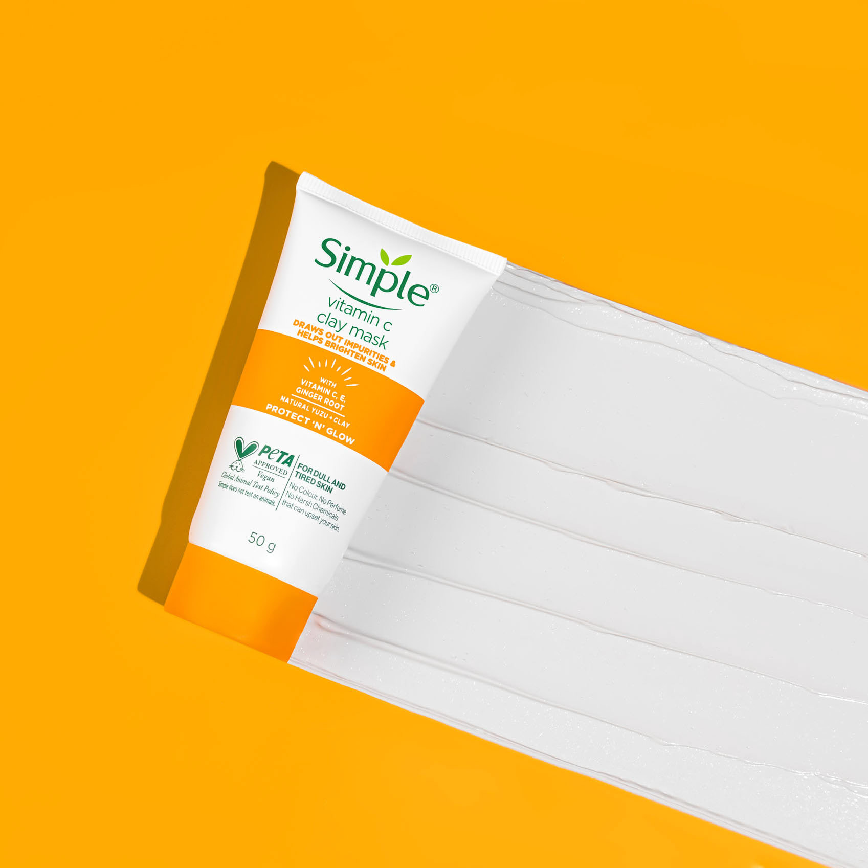 Product photography of Simple Vitamin C Glow Clay Mask