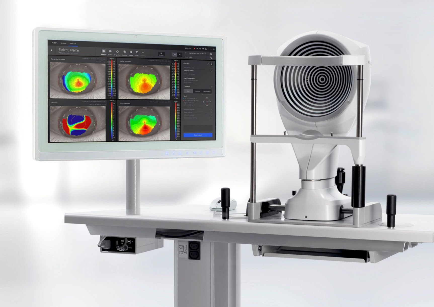 Measuring head and workstation