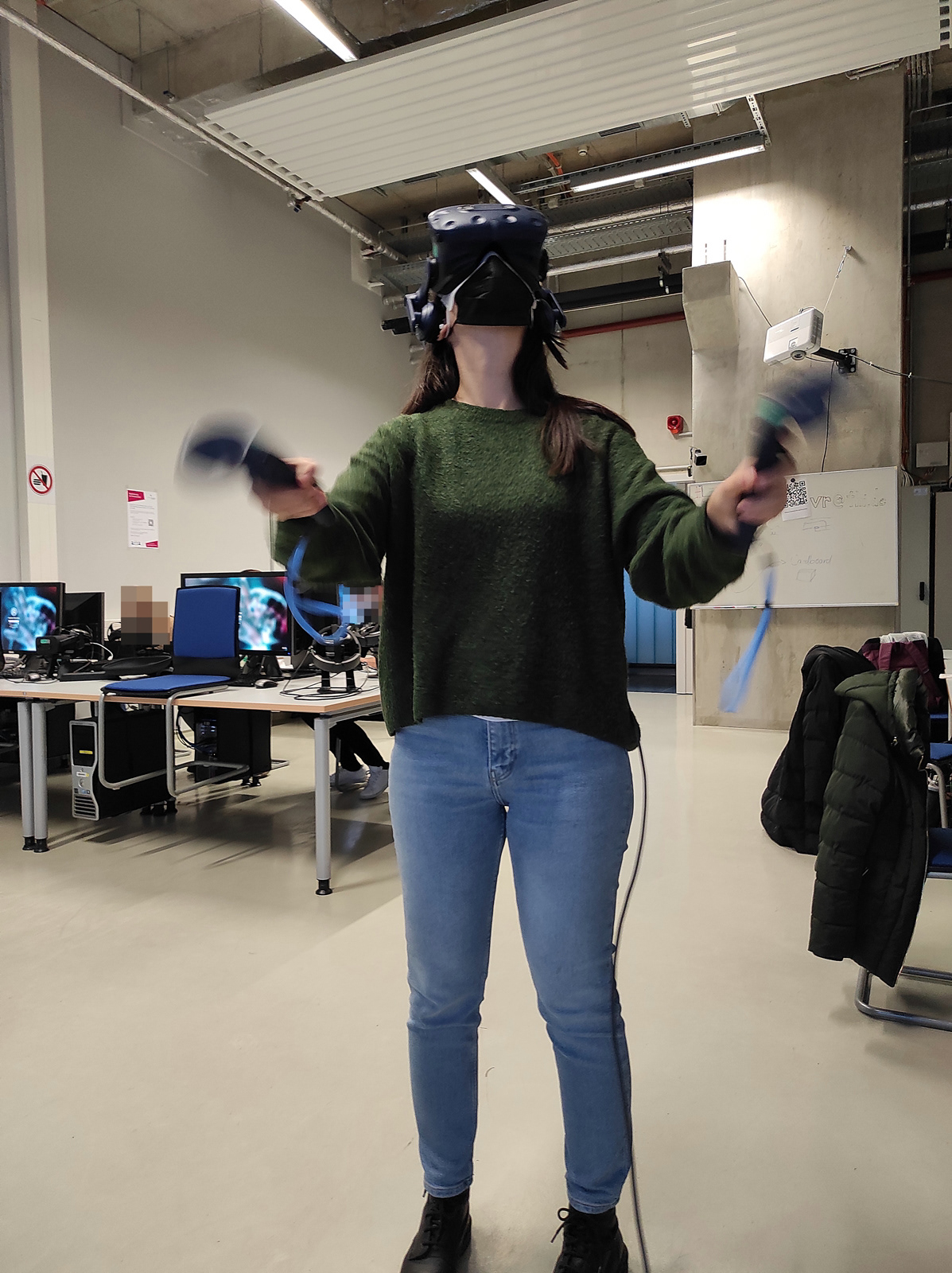 Usability testing in the VR lab at TH Ingolstadt
