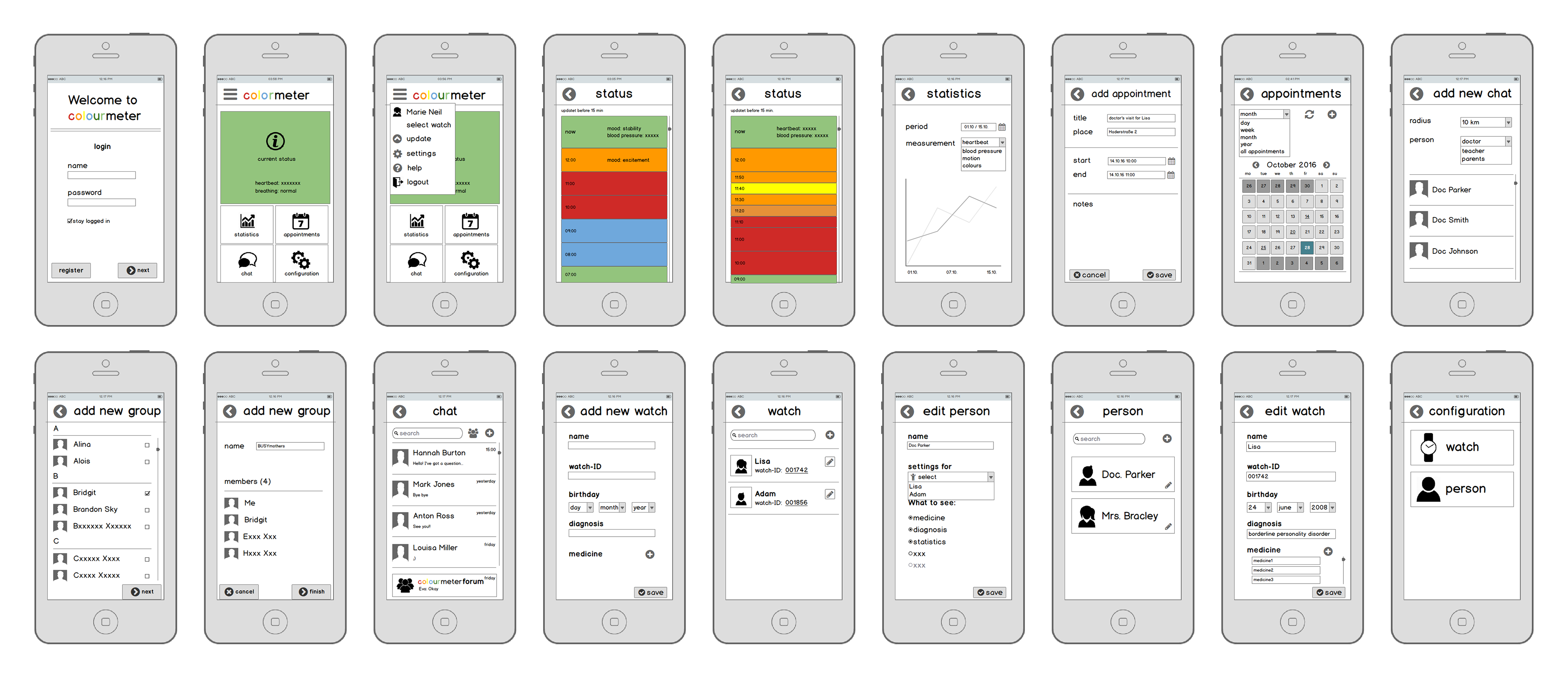 Interactive wireframes