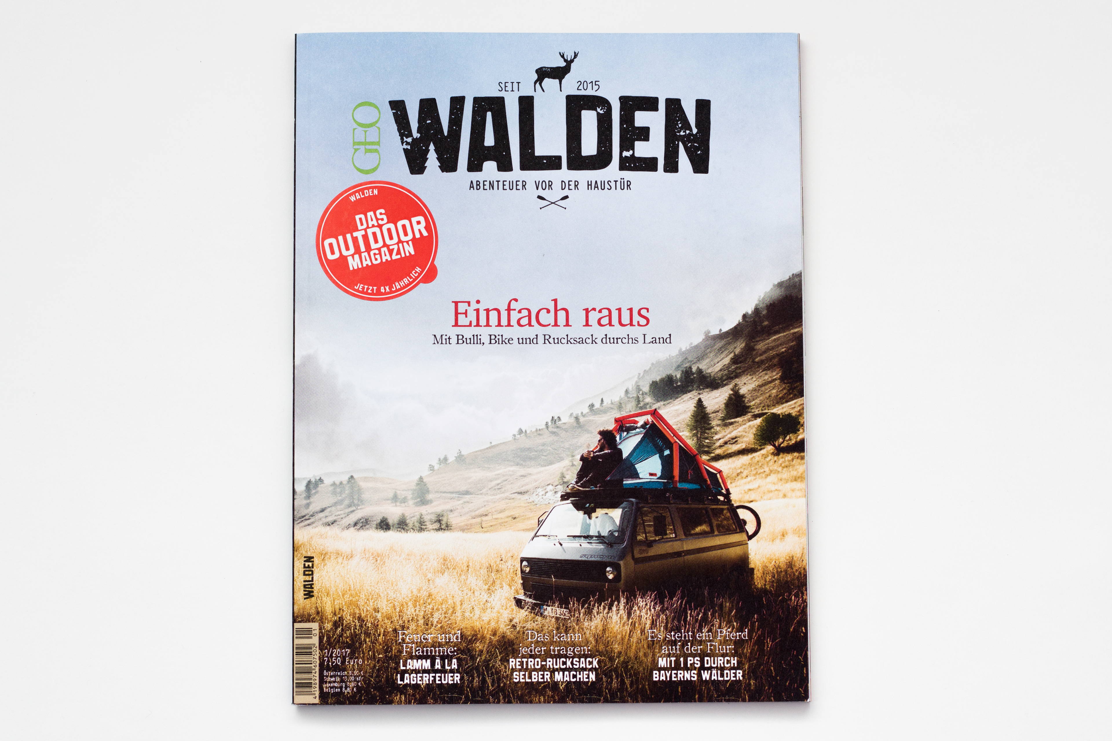 Vorderseite des WALDEN Magazins. Outdoor Magazin gegründet 2015