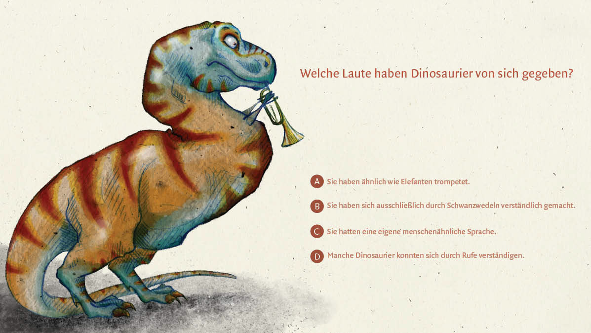 T-Rex spielt Trpmpete