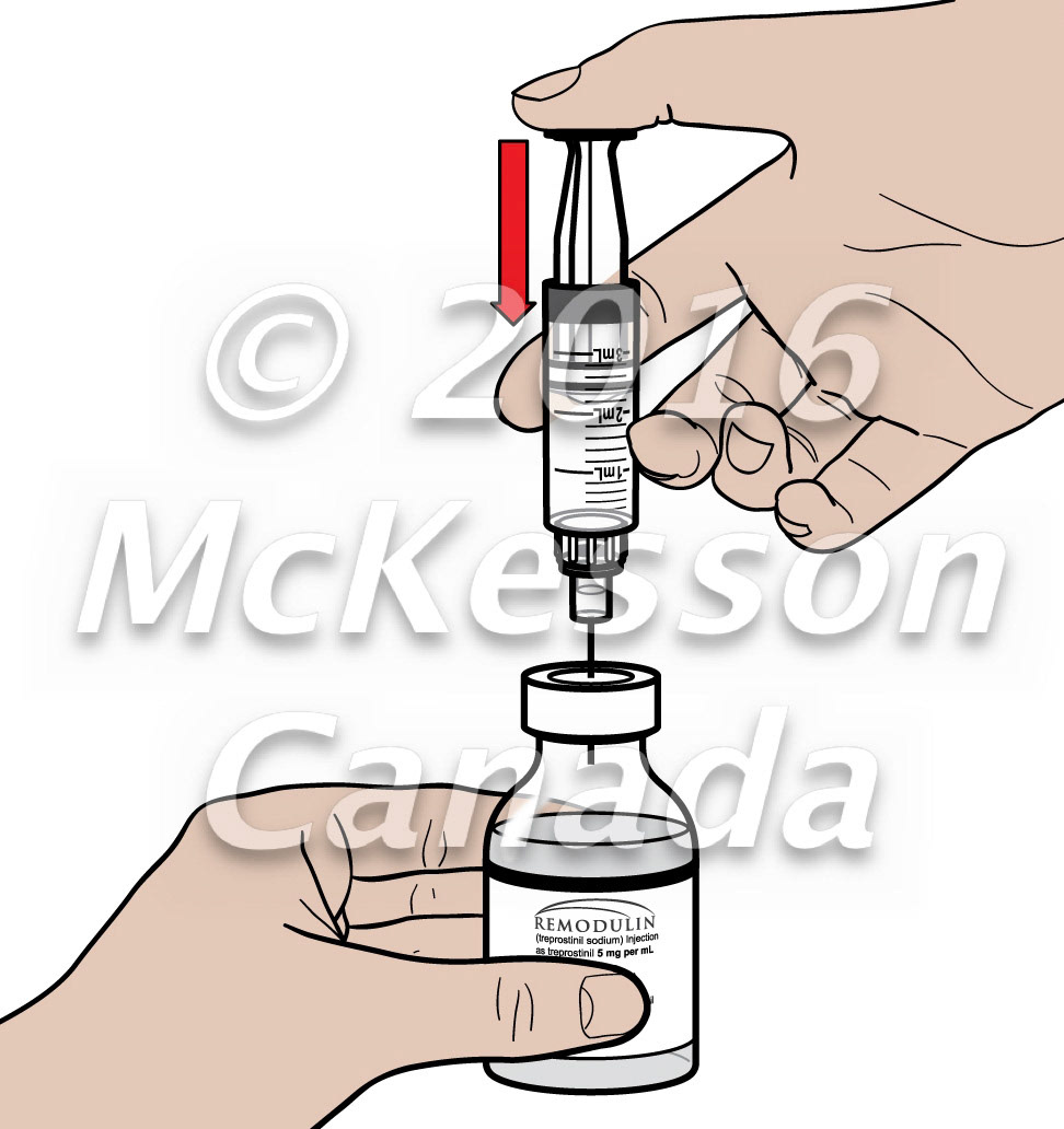 Air into vial