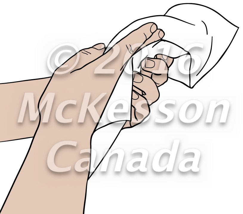 Drying hands