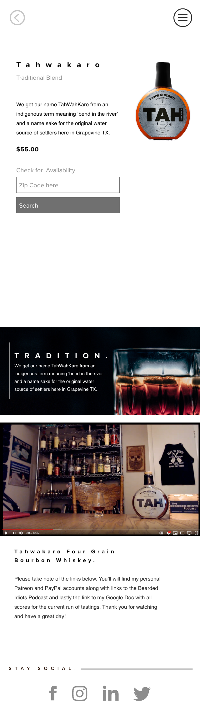 individual product page